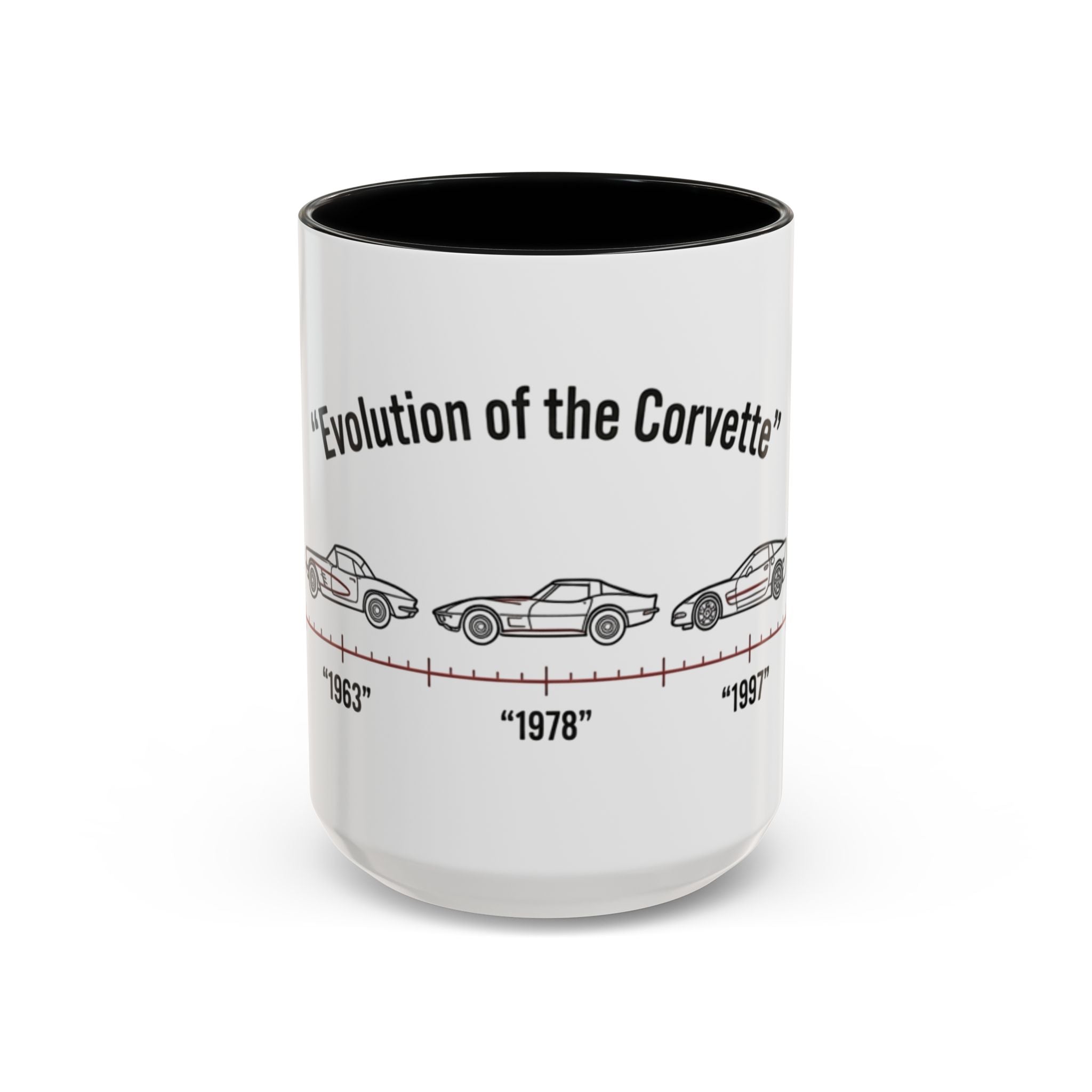 Corvette Evolution Coffee Mug – Timeline of Corvette Models (11/15oz)