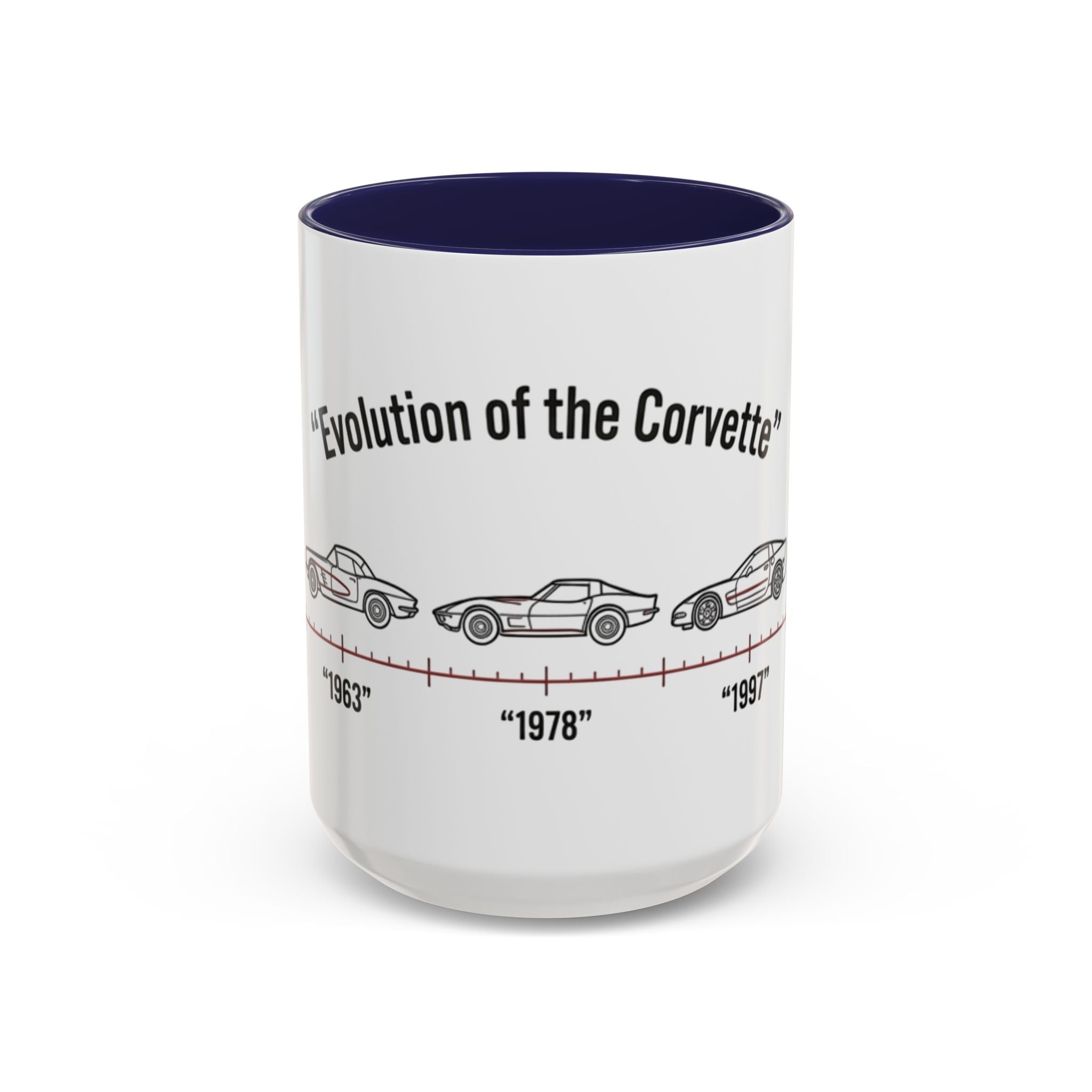 Corvette Evolution Coffee Mug – Timeline of Corvette Models (11/15oz)