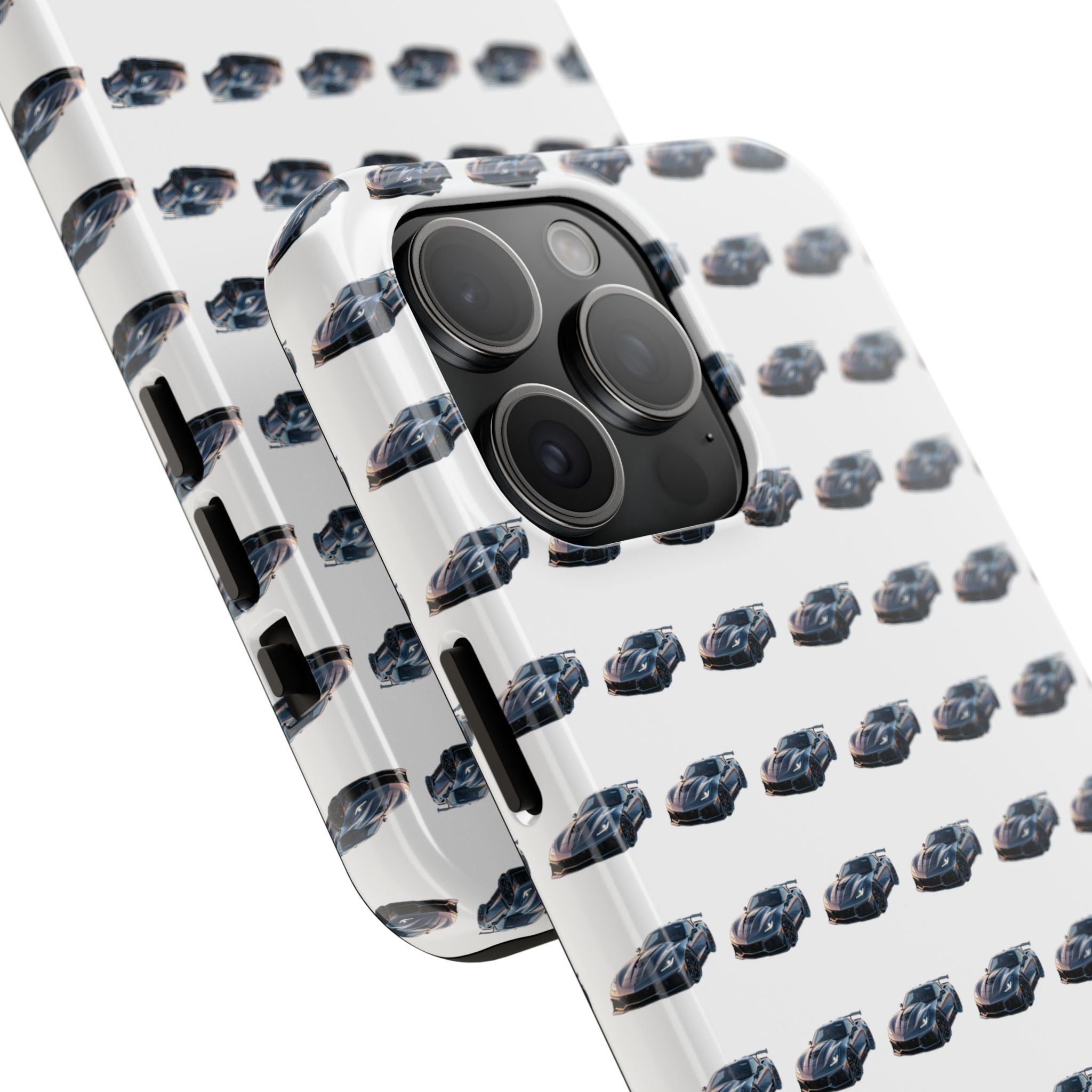 Tough Phone Case — Repeating Sports Car Pattern (Protective Automotive Design)
