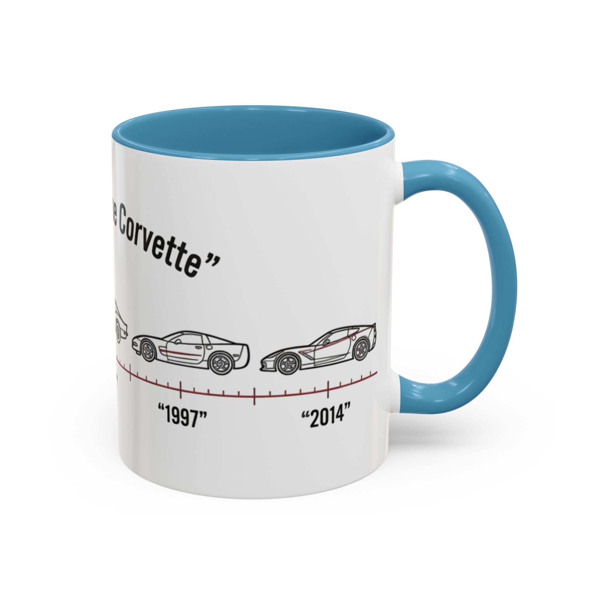 Corvette Evolution Coffee Mug – Timeline of Corvette Models (11/15oz)