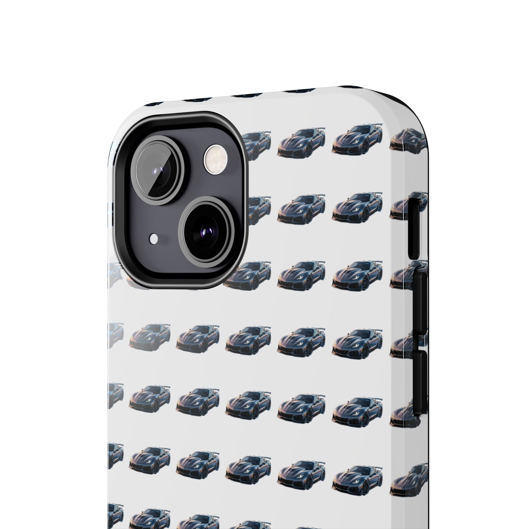 Tough Phone Case — Repeating Sports Car Pattern (Protective Automotive Design)