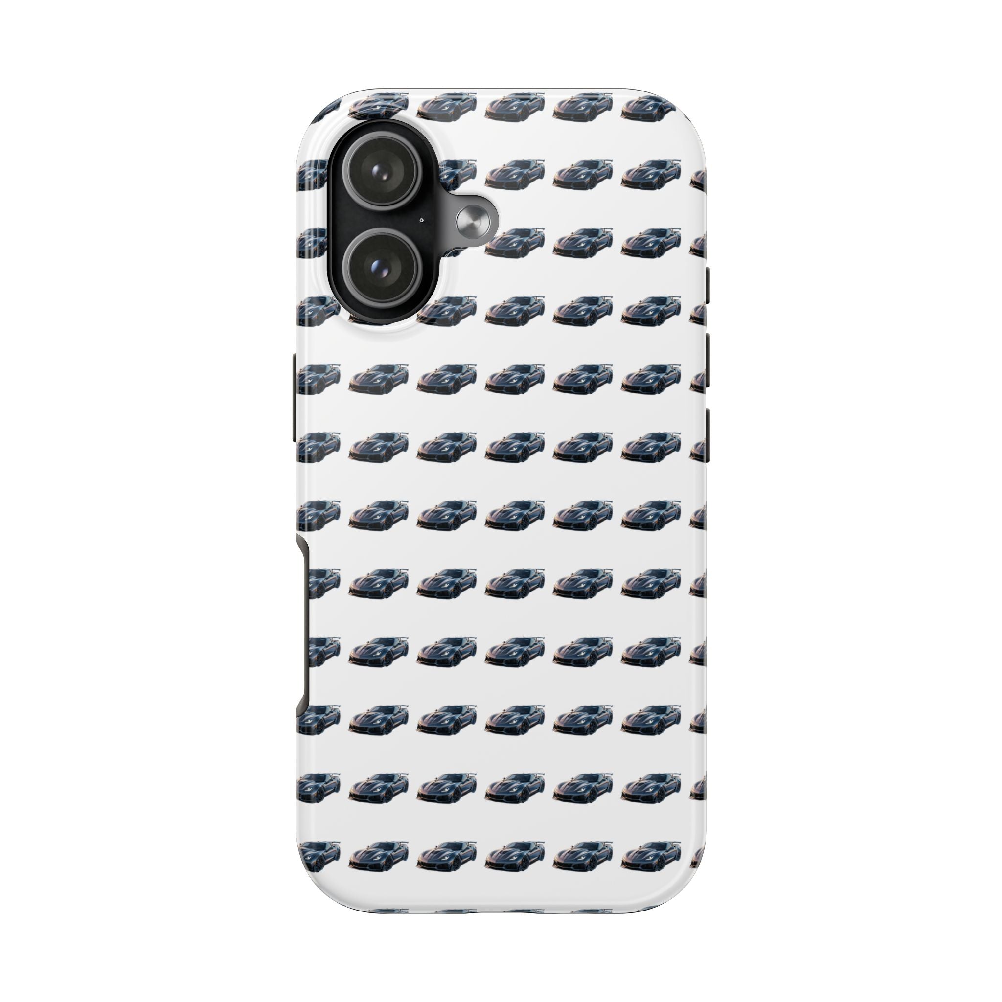 Tough Phone Case — Repeating Sports Car Pattern (Protective Automotive Design)