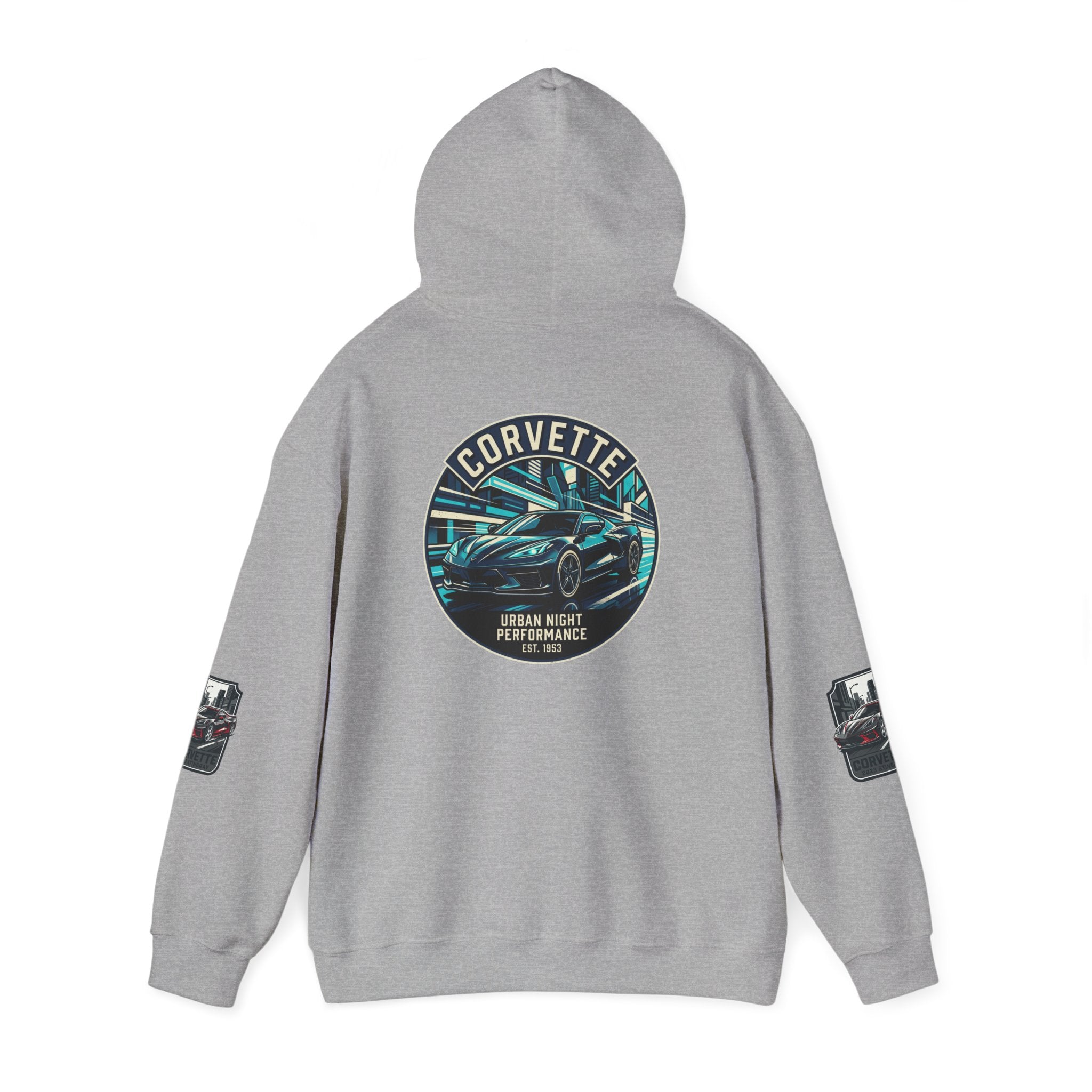Corvette Hoodie — Midnight Urban Performance Sports Car Graphic
