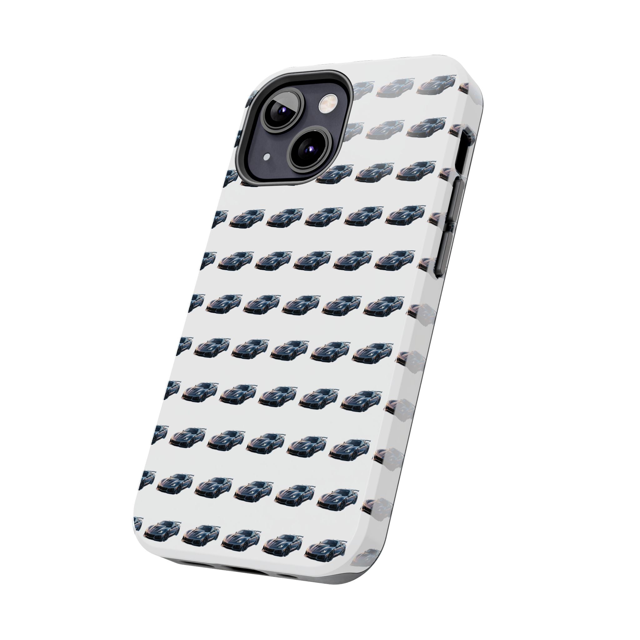 Tough Phone Case — Repeating Sports Car Pattern (Protective Automotive Design)