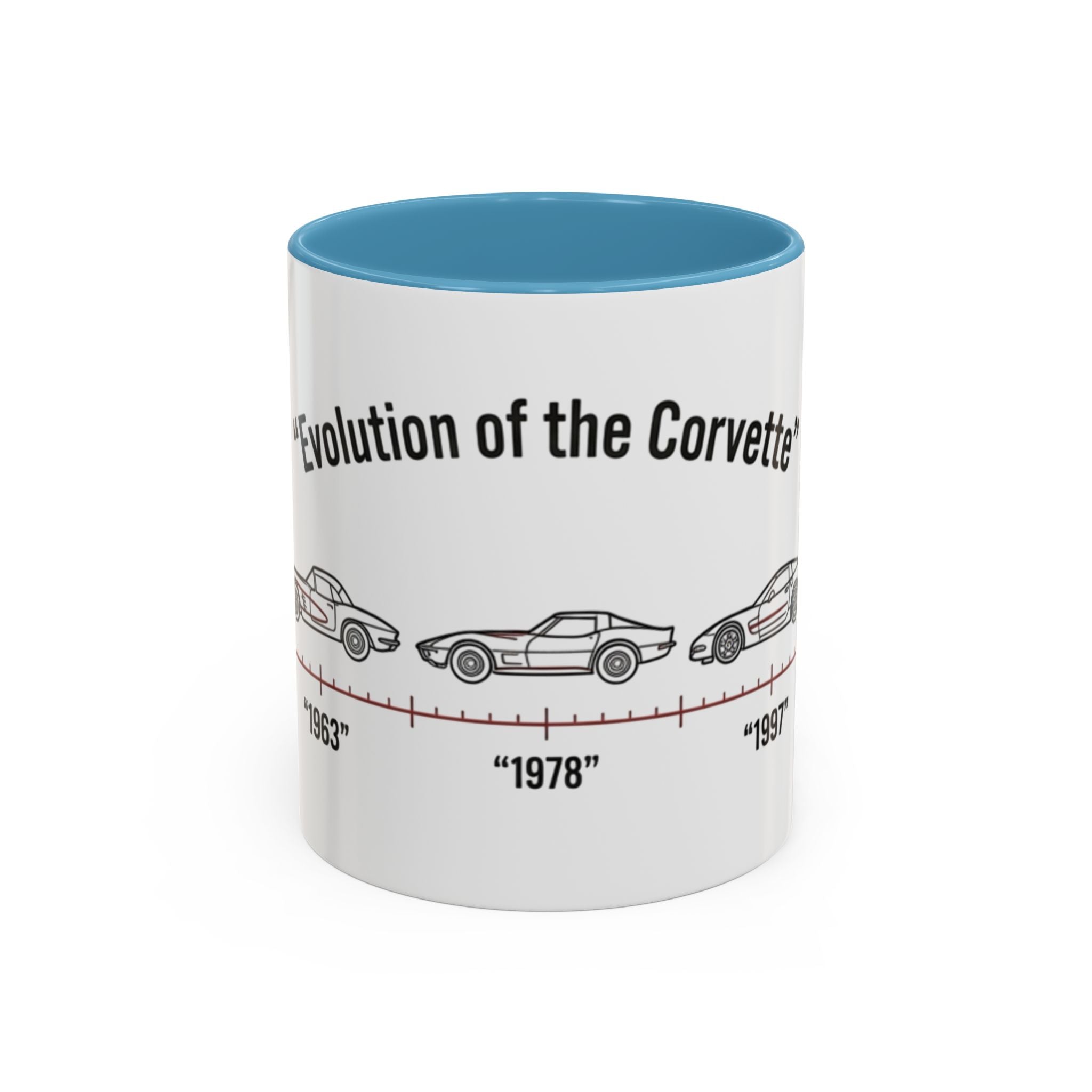 Corvette Evolution Coffee Mug – Timeline of Corvette Models (11/15oz)