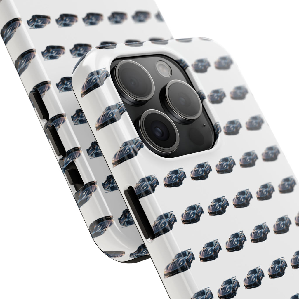 Tough Phone Case — Repeating Sports Car Pattern (Protective Automotive Design)