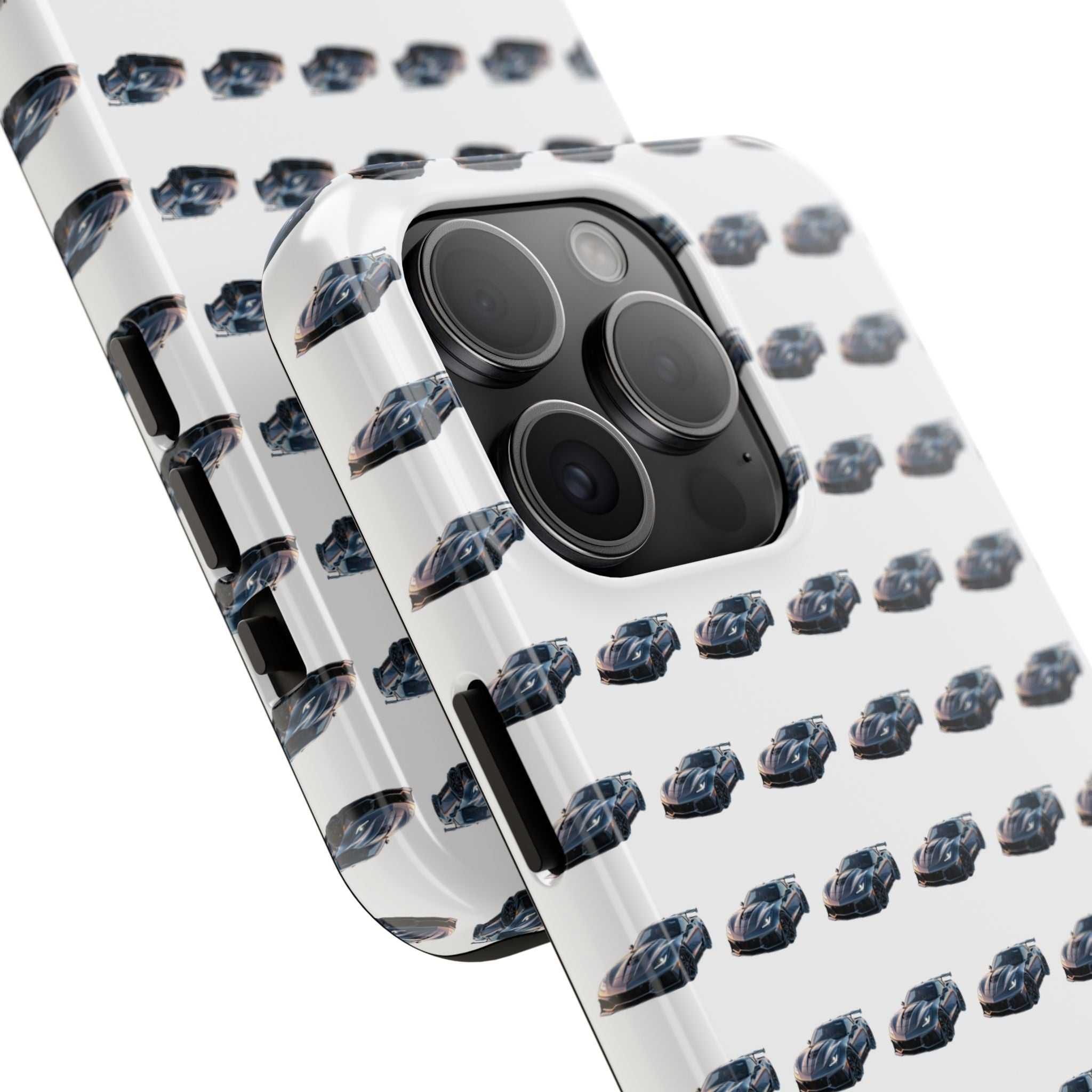 Tough Phone Case — Repeating Sports Car Pattern (Protective Automotive Design)