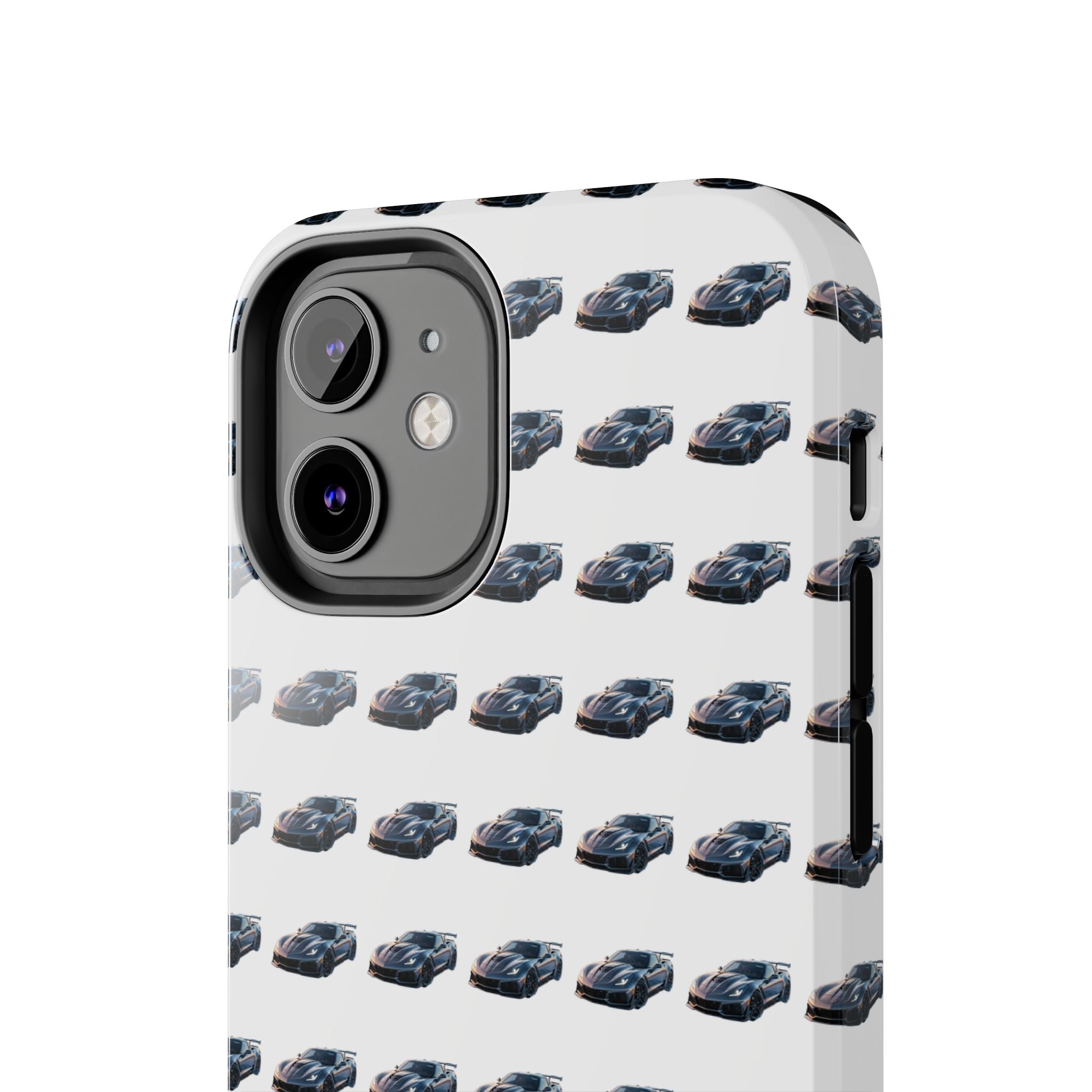 Tough Phone Case — Repeating Sports Car Pattern (Protective Automotive Design)