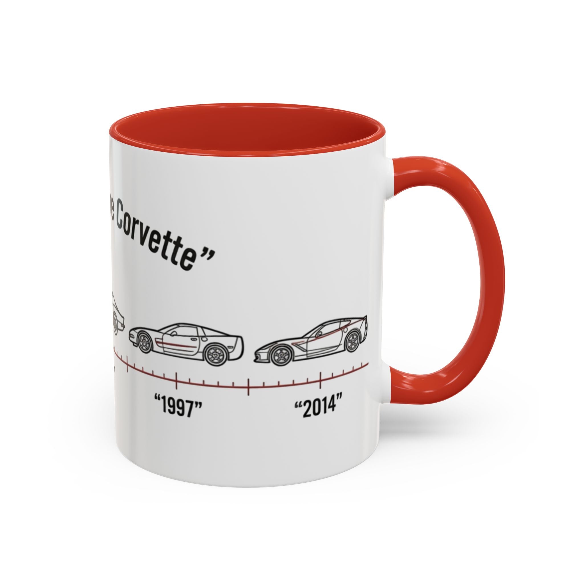 Corvette Evolution Coffee Mug – Timeline of Corvette Models (11/15oz)