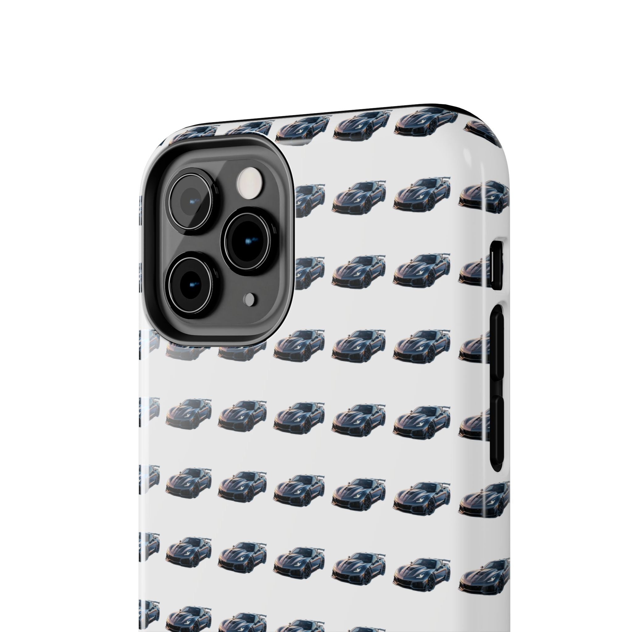 Tough Phone Case — Repeating Sports Car Pattern (Protective Automotive Design)