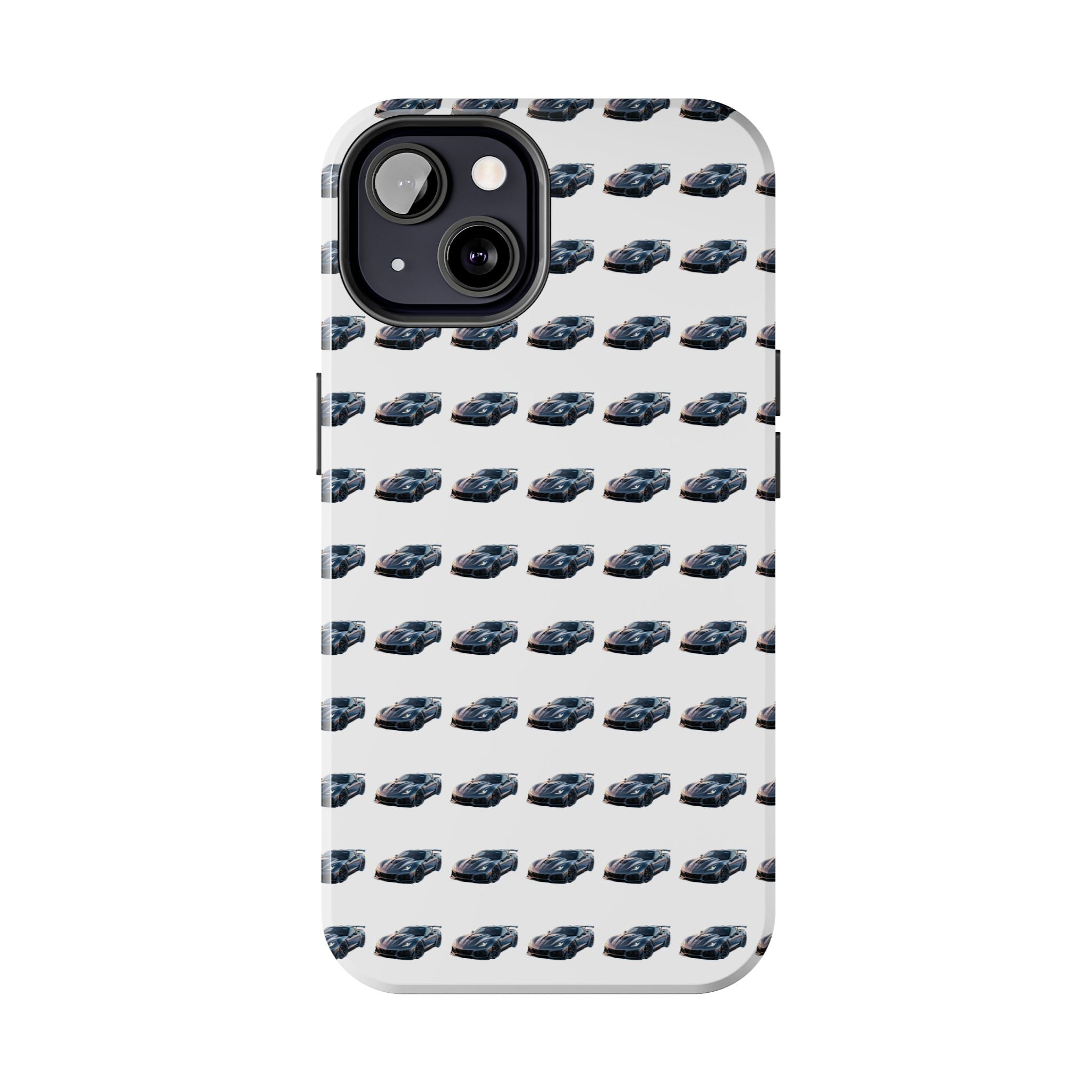 Tough Phone Case — Repeating Sports Car Pattern (Protective Automotive Design)