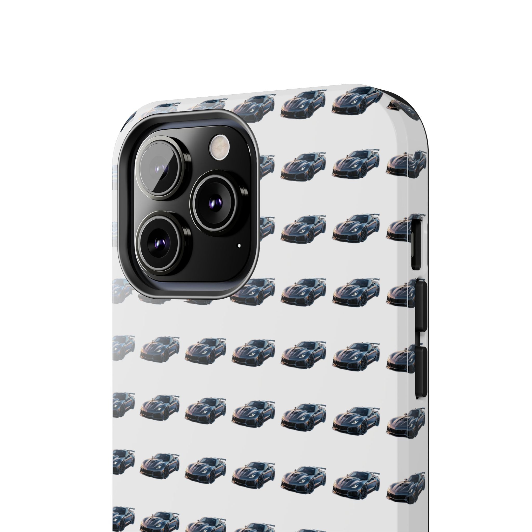 Tough Phone Case — Repeating Sports Car Pattern (Protective Automotive Design)