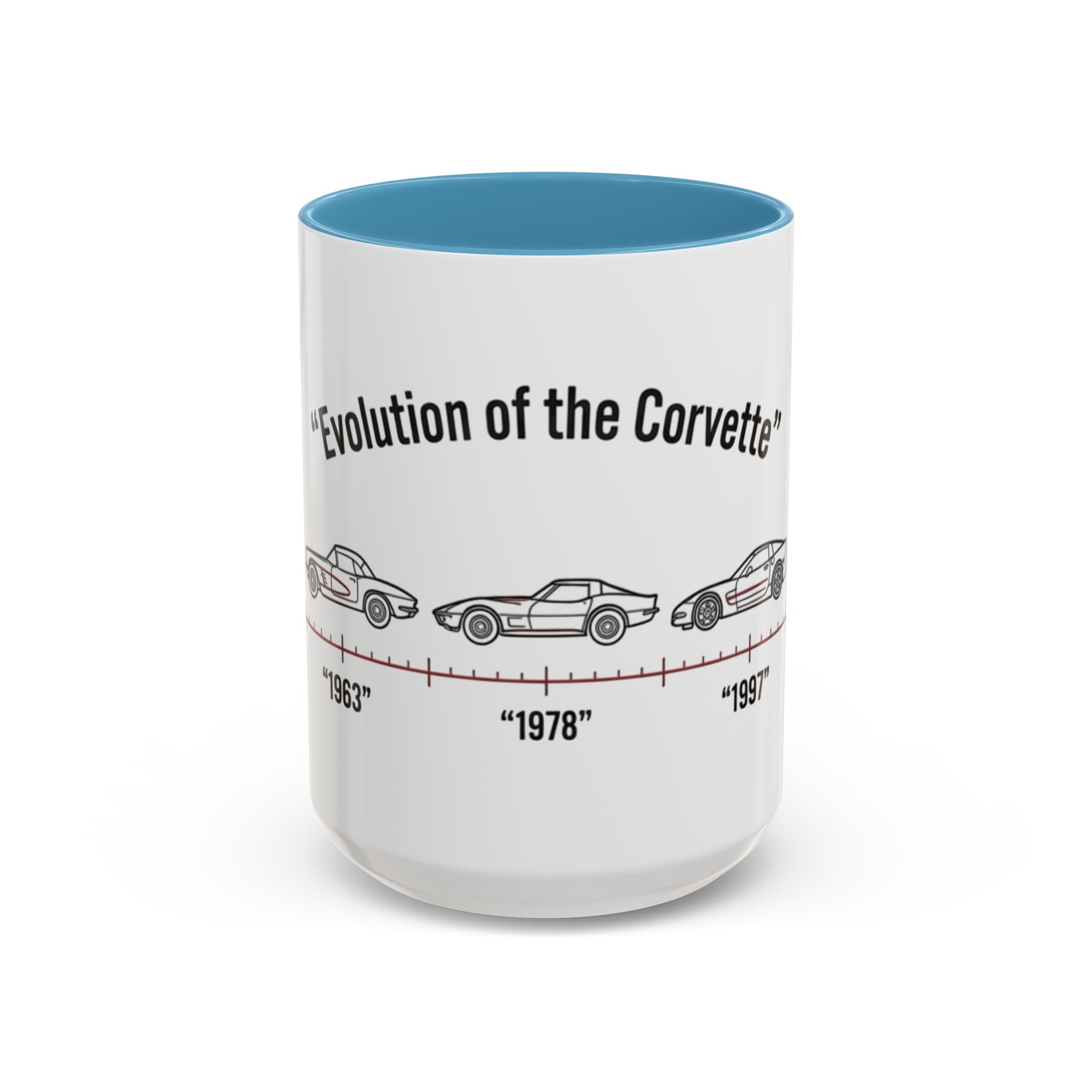 Corvette Evolution Coffee Mug – Timeline of Corvette Models (11/15oz)