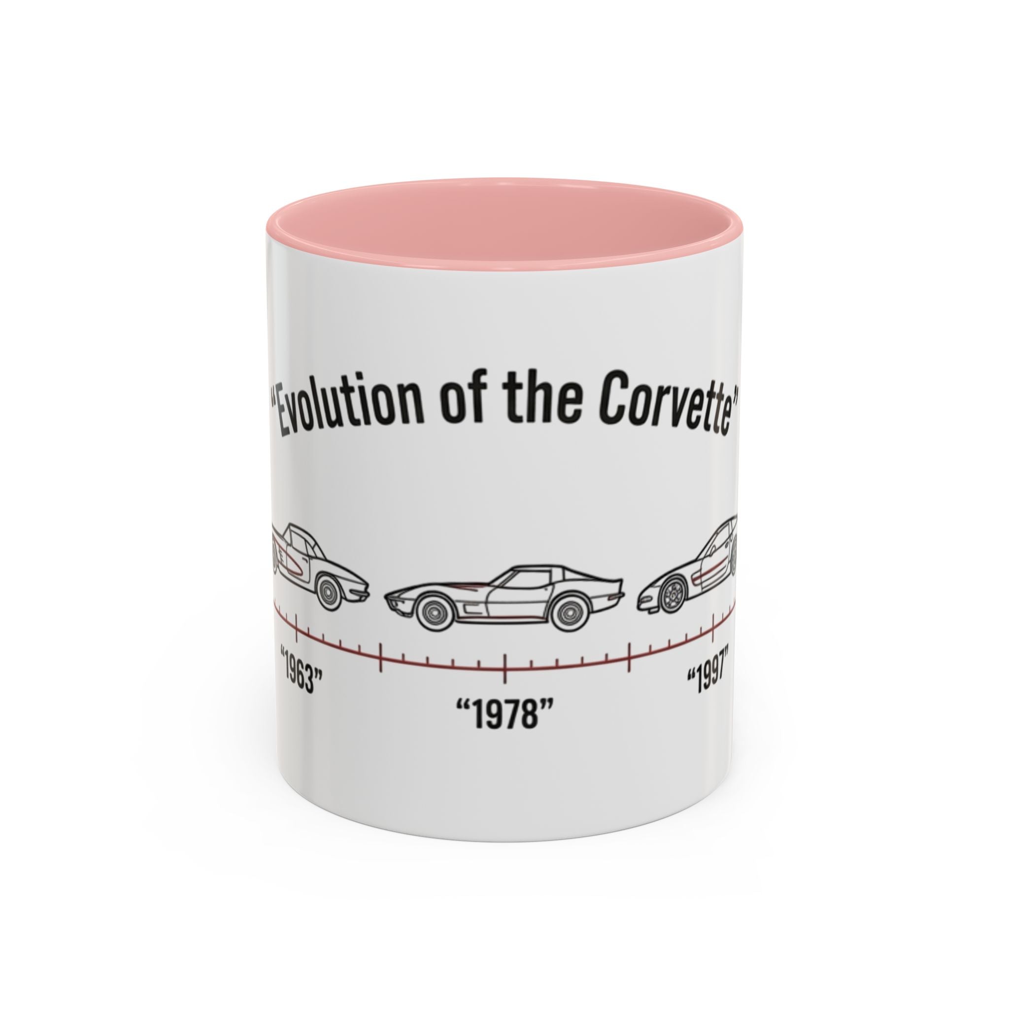 Corvette Evolution Coffee Mug – Timeline of Corvette Models (11/15oz)