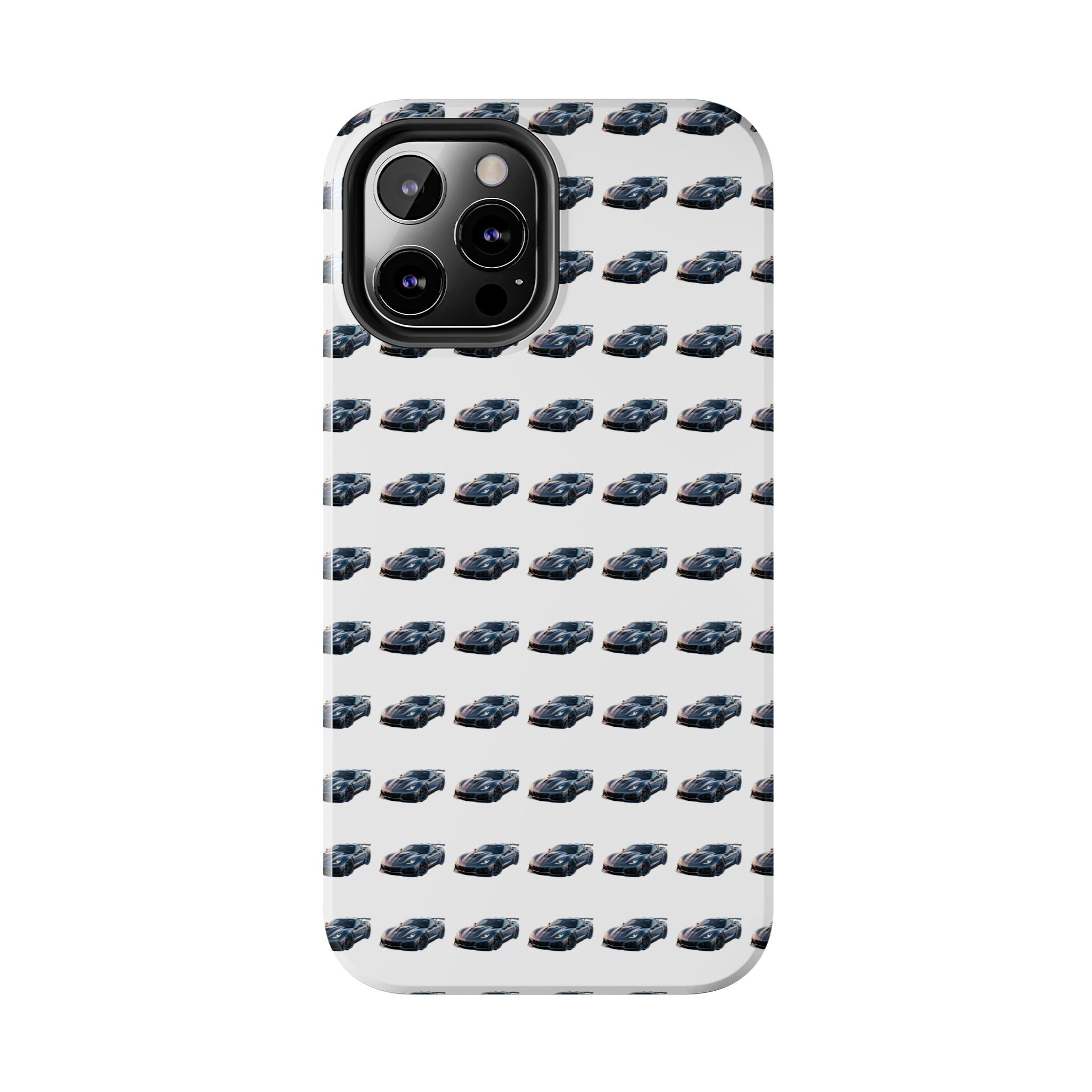Tough Phone Case — Repeating Sports Car Pattern (Protective Automotive Design)