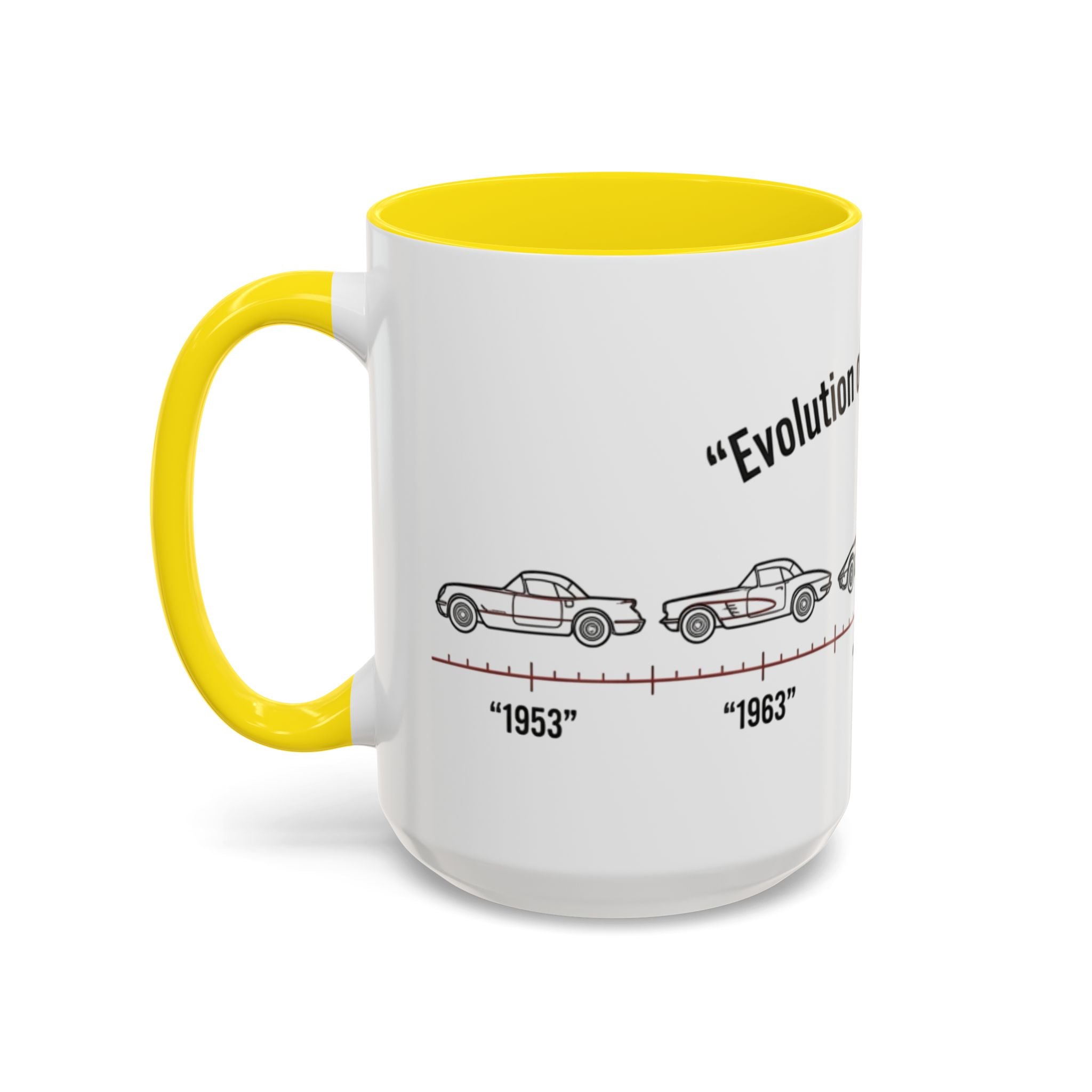Corvette Evolution Coffee Mug – Timeline of Corvette Models (11/15oz)