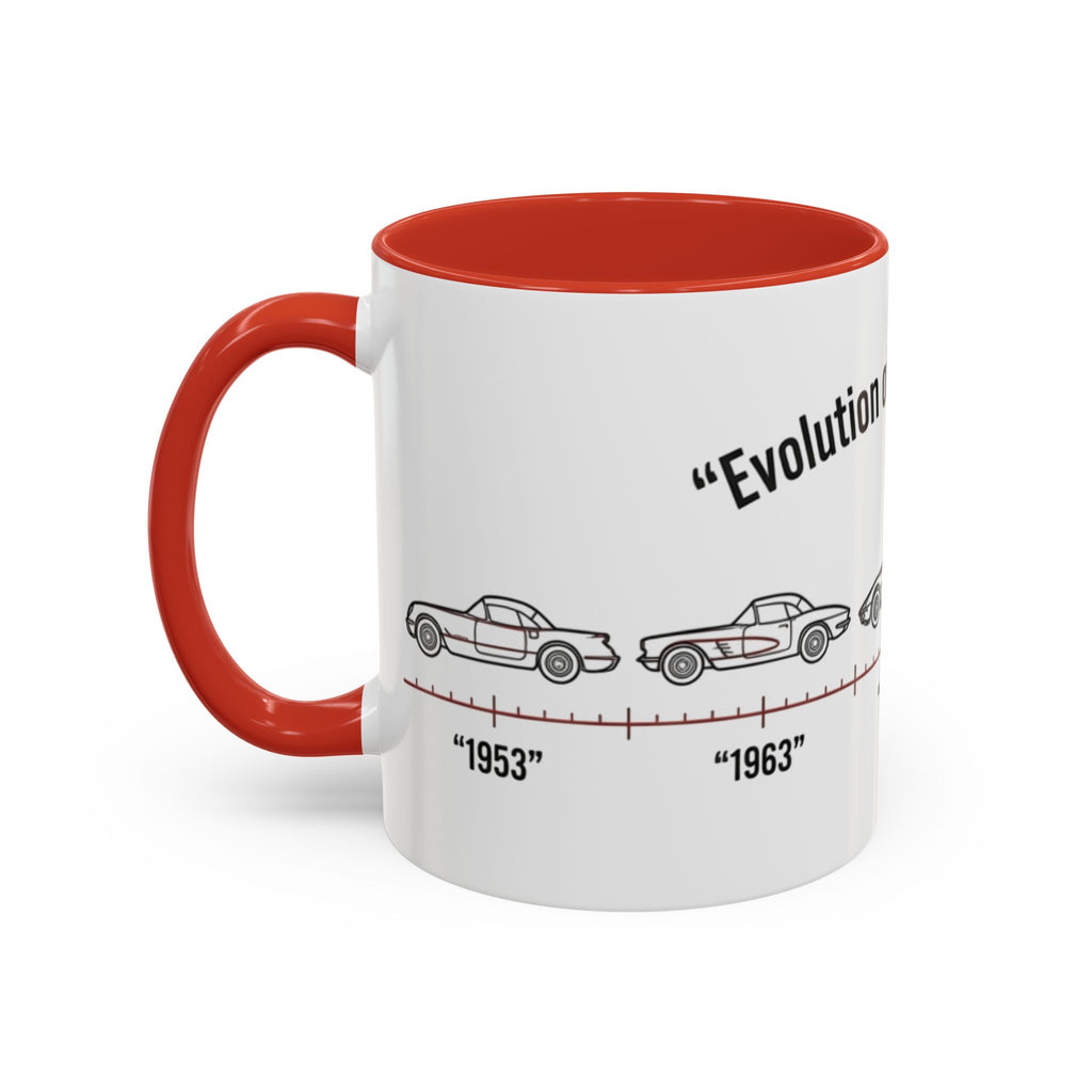 Corvette Evolution Coffee Mug – Timeline of Corvette Models (11/15oz)