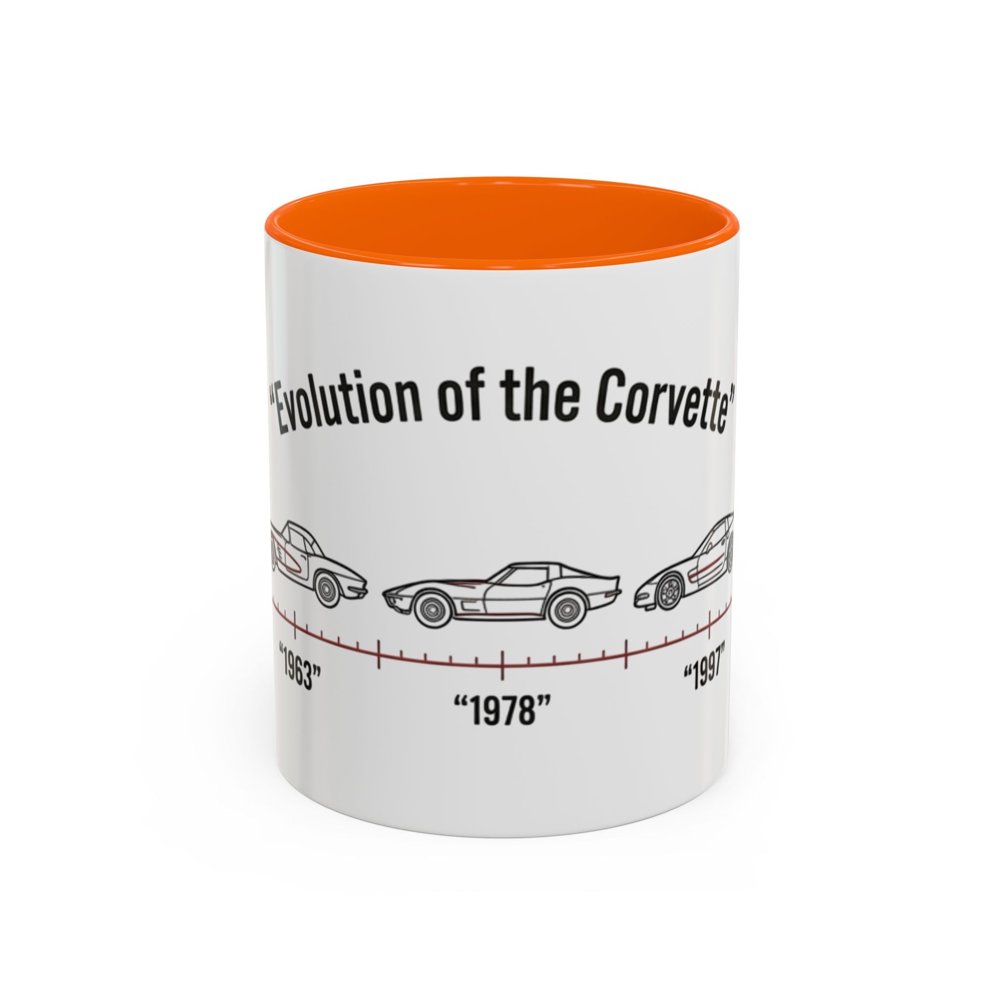Corvette Evolution Coffee Mug – Timeline of Corvette Models (11/15oz)
