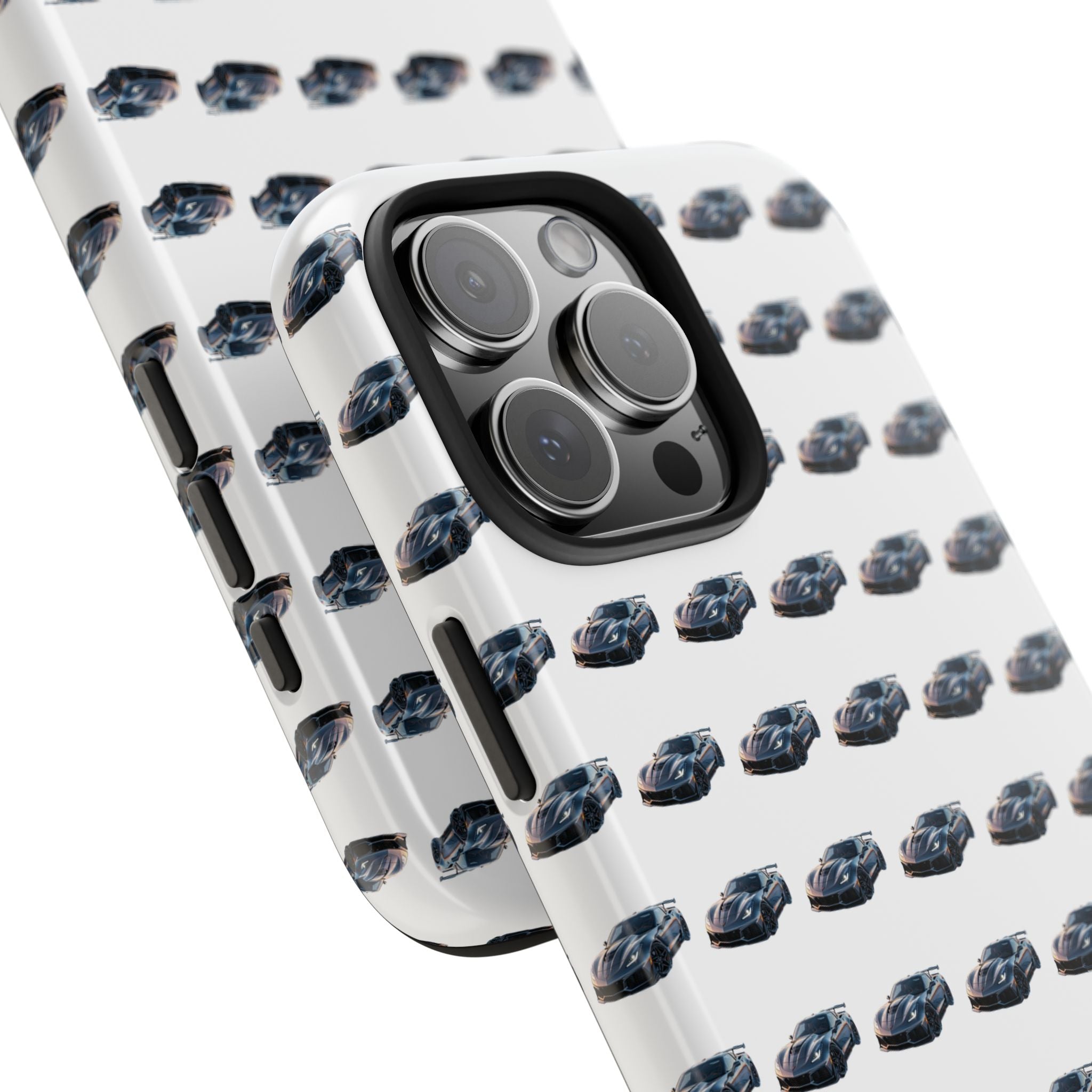 Tough Phone Case — Repeating Sports Car Pattern (Protective Automotive Design)