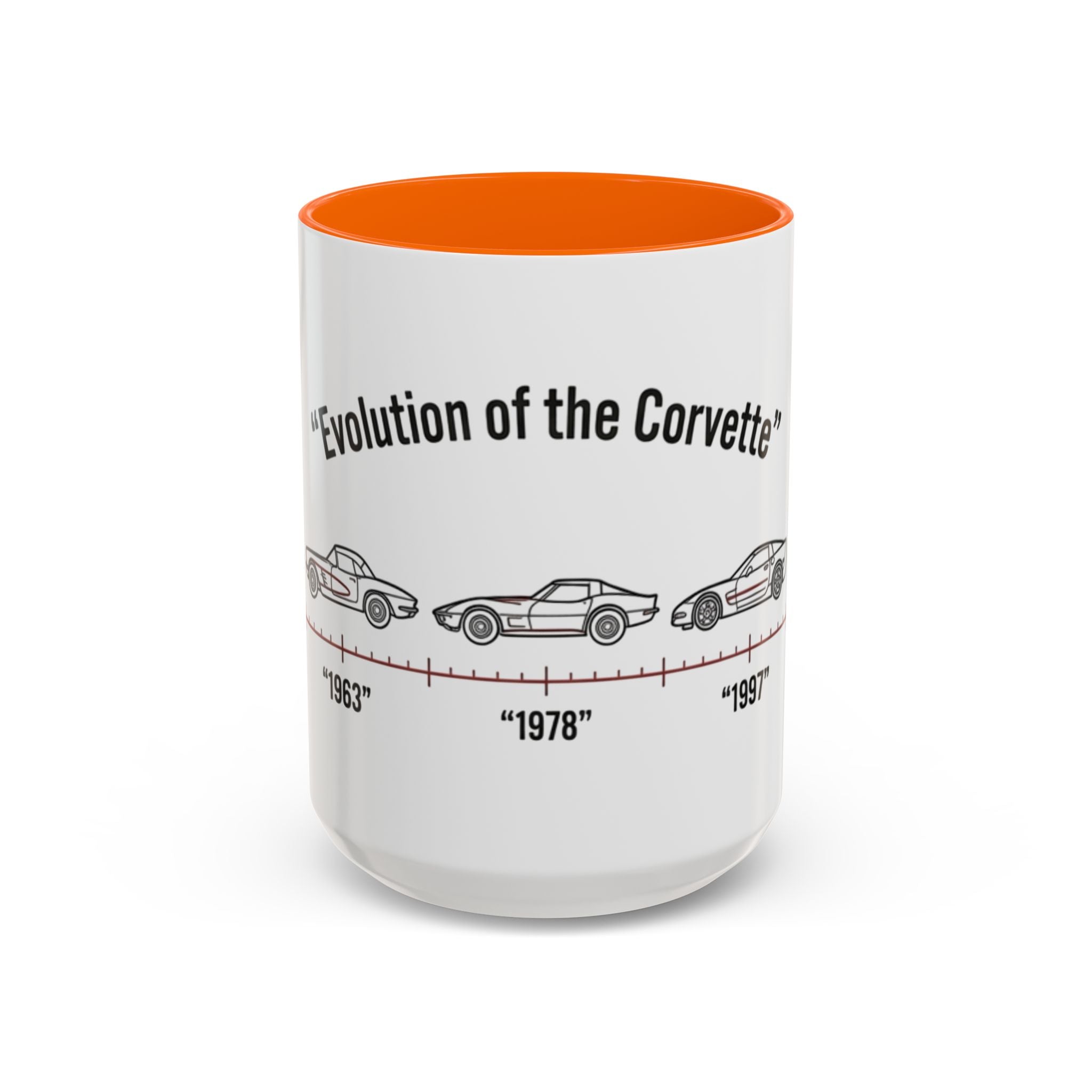 Corvette Evolution Coffee Mug – Timeline of Corvette Models (11/15oz)