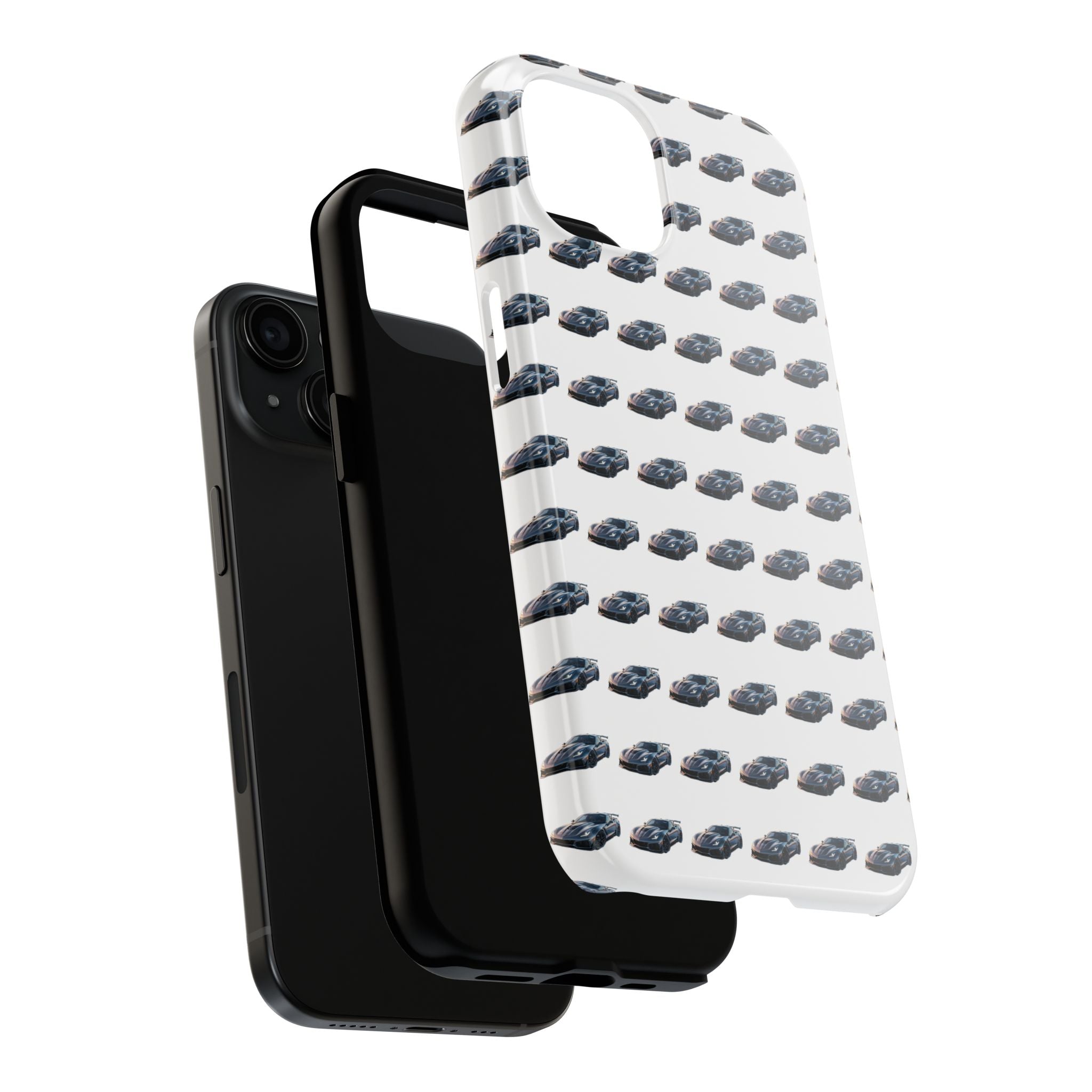 Tough Phone Case — Repeating Sports Car Pattern (Protective Automotive Design)