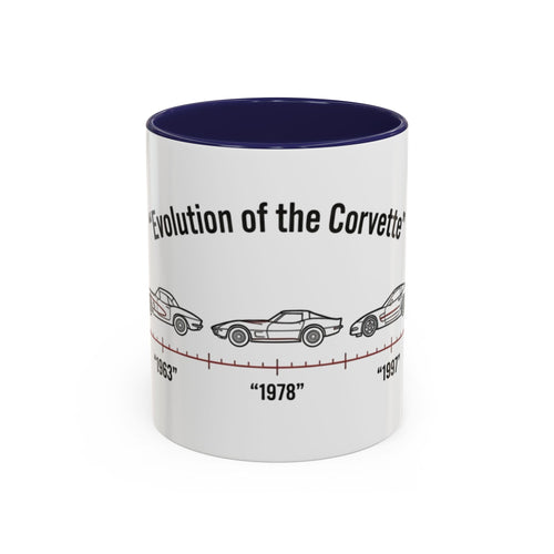 Corvette Evolution Coffee Mug – Timeline of Corvette Models (11/15oz)