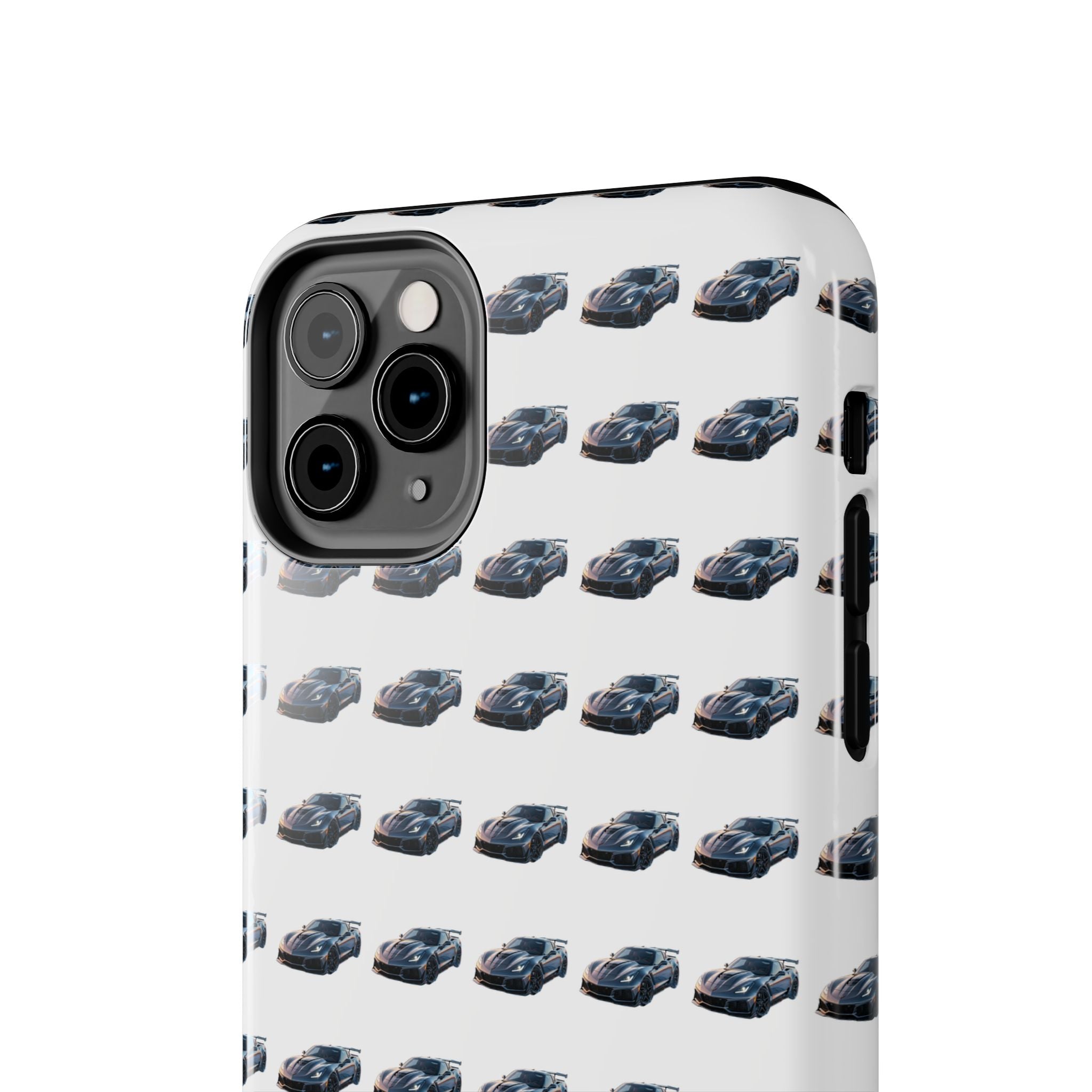 Tough Phone Case — Repeating Sports Car Pattern (Protective Automotive Design)