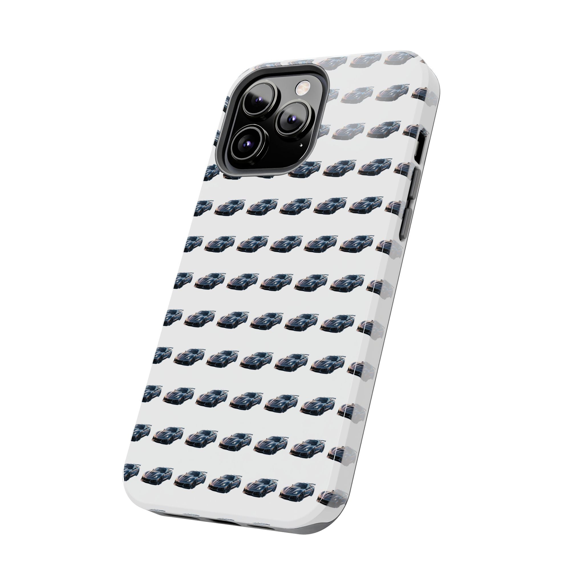 Tough Phone Case — Repeating Sports Car Pattern (Protective Automotive Design)