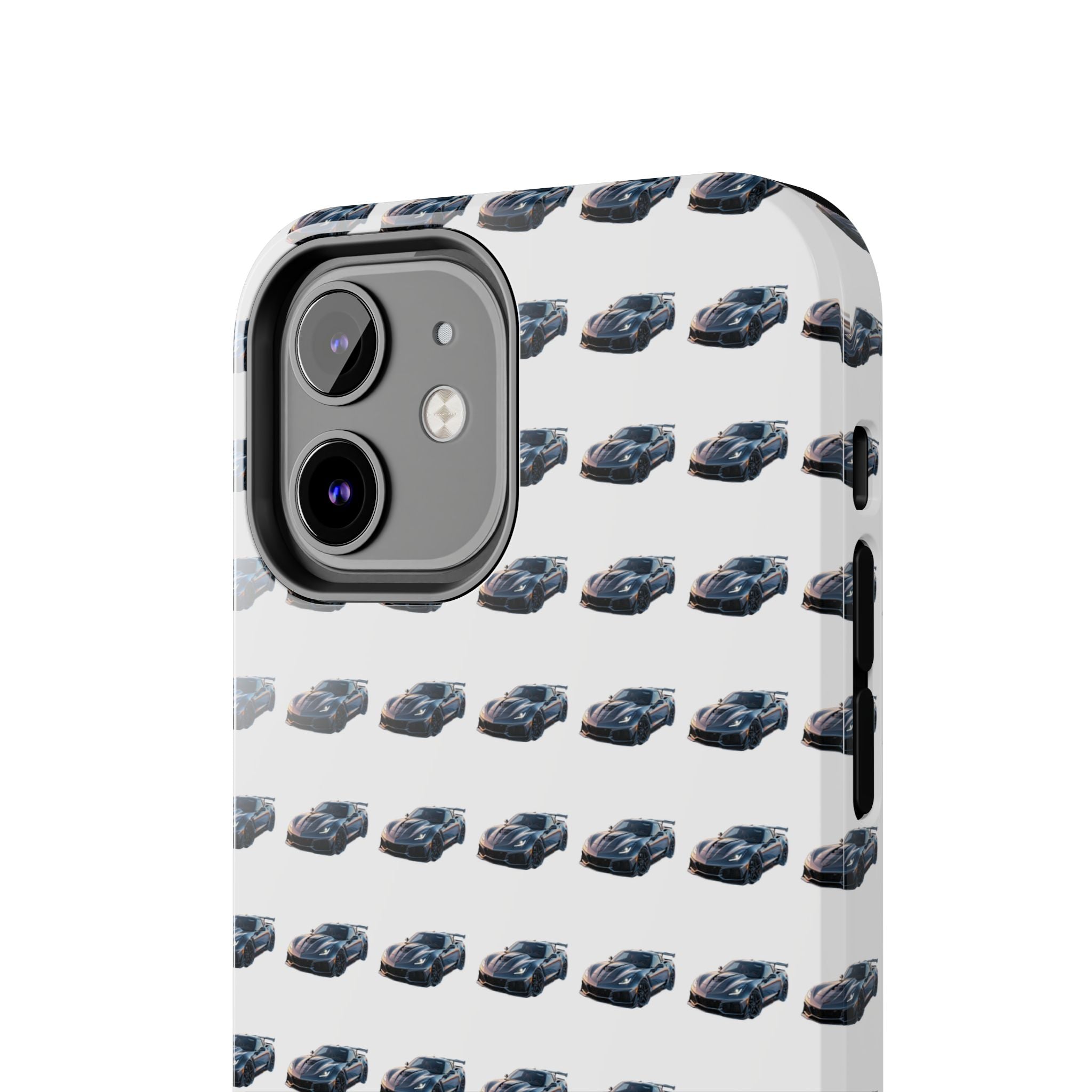 Tough Phone Case — Repeating Sports Car Pattern (Protective Automotive Design)