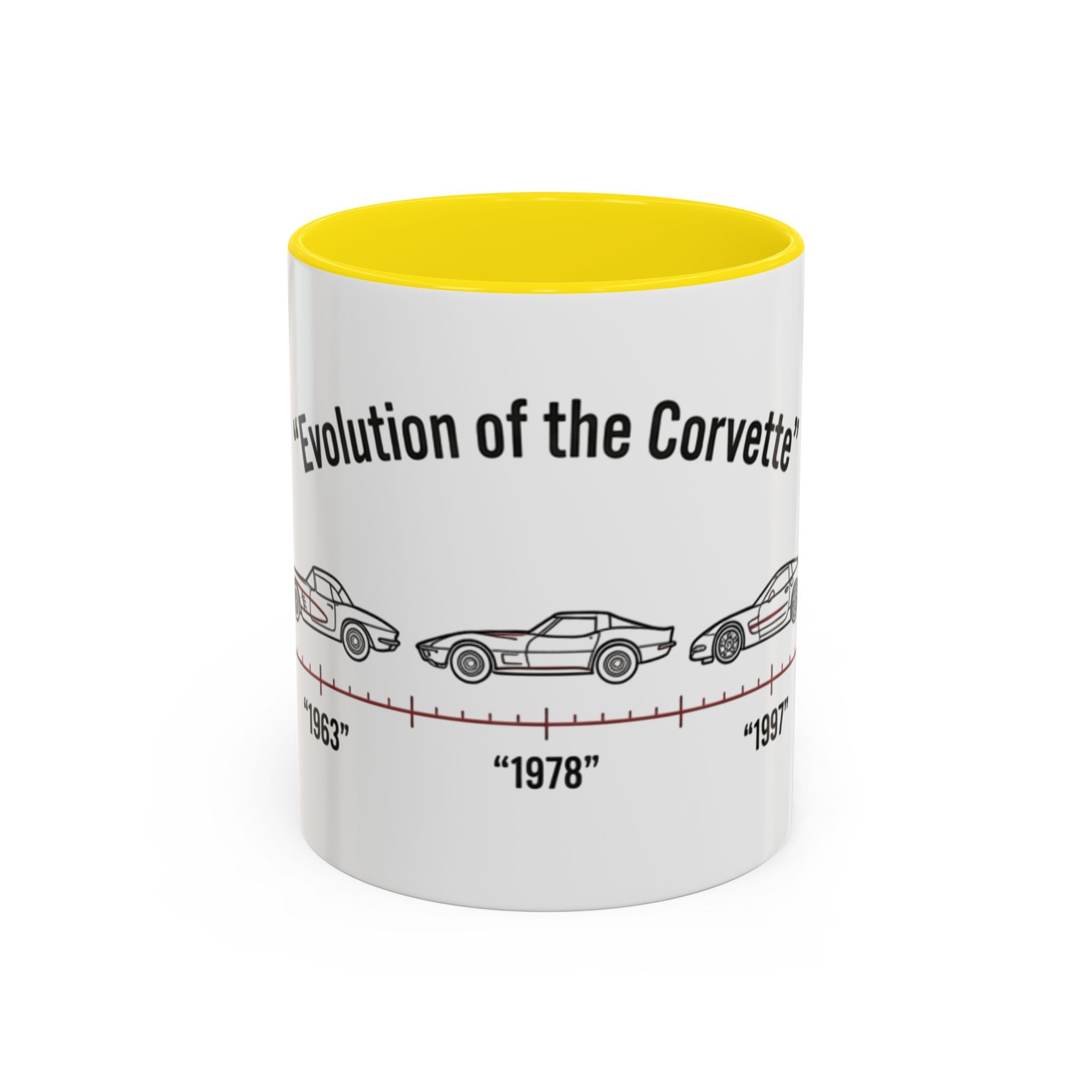 Corvette Evolution Coffee Mug – Timeline of Corvette Models (11/15oz)