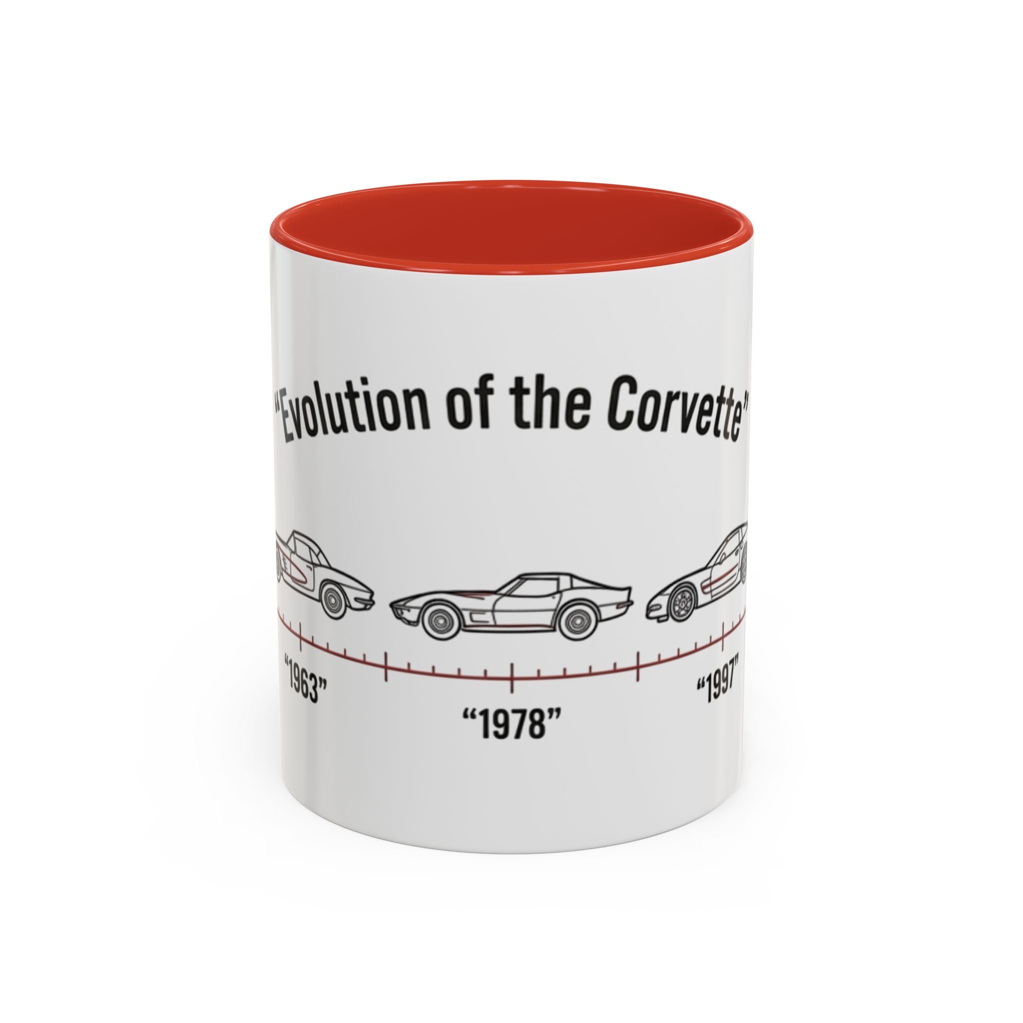 Corvette Evolution Coffee Mug – Timeline of Corvette Models (11/15oz)
