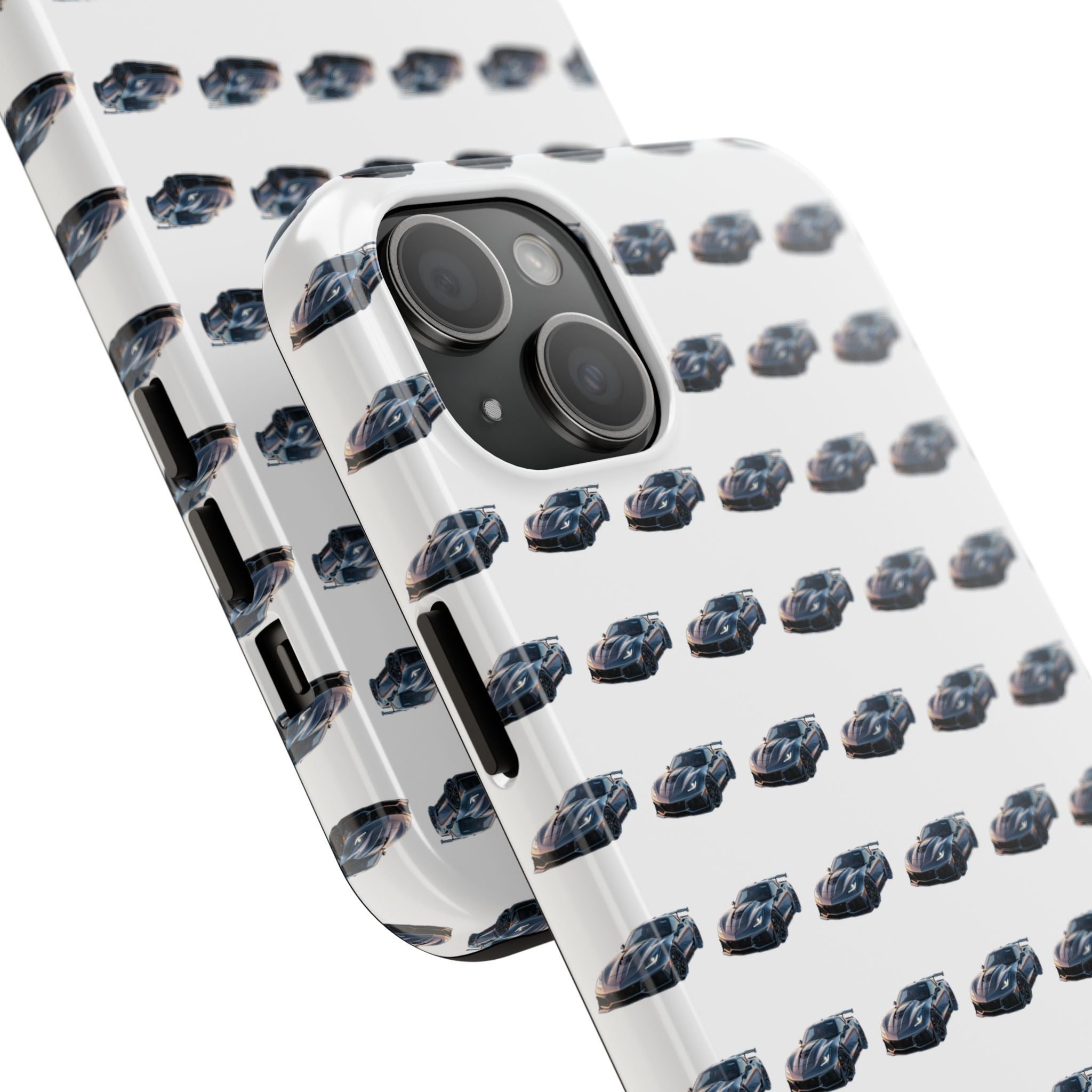 Tough Phone Case — Repeating Sports Car Pattern (Protective Automotive Design)