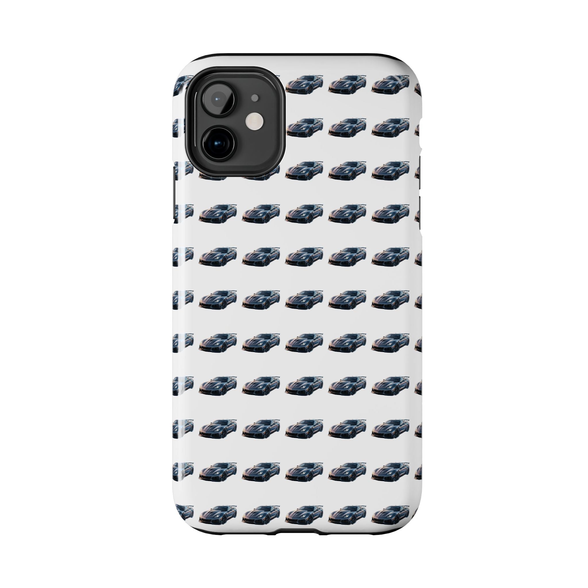 Tough Phone Case — Repeating Sports Car Pattern (Protective Automotive Design)