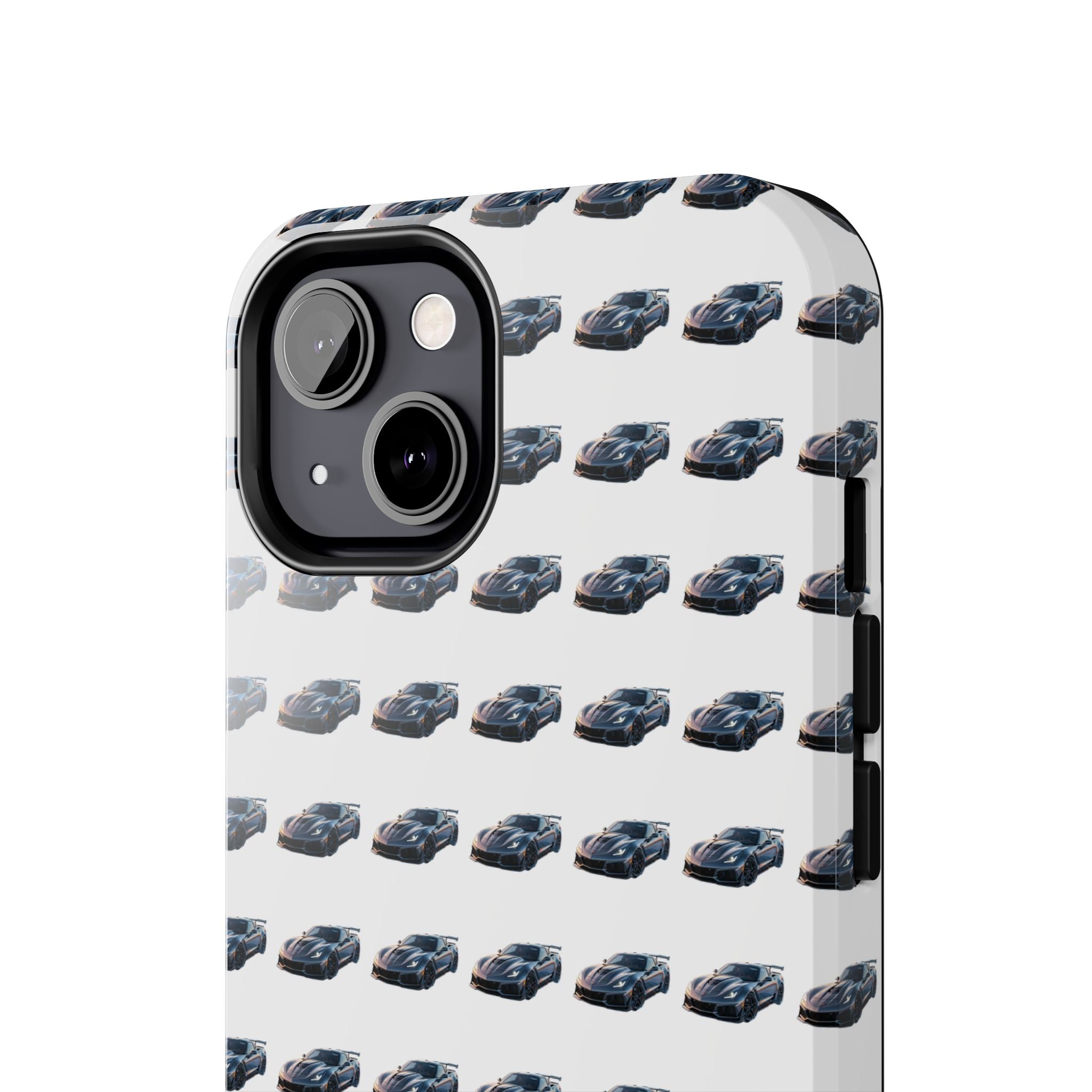 Tough Phone Case — Repeating Sports Car Pattern (Protective Automotive Design)
