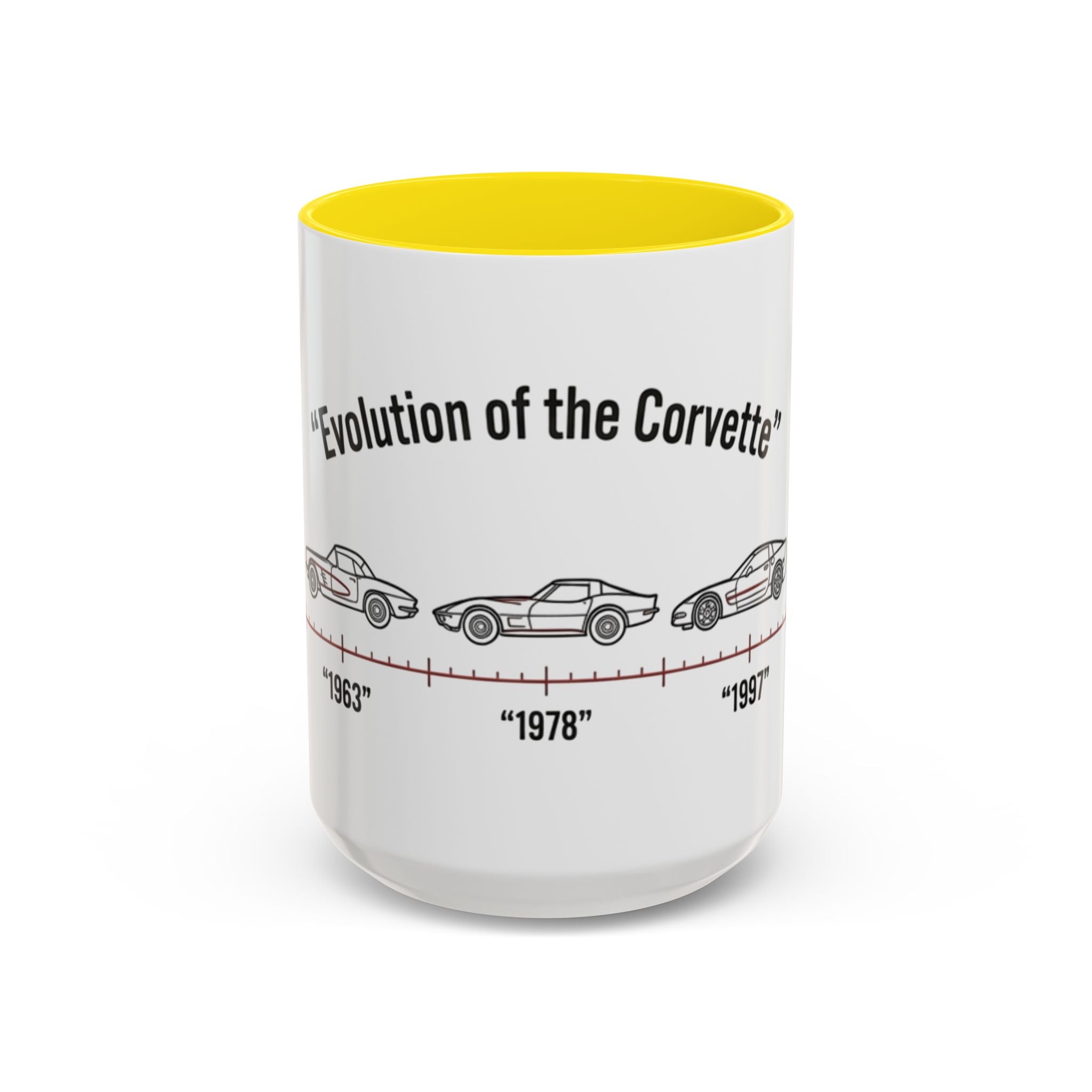 Corvette Evolution Coffee Mug – Timeline of Corvette Models (11/15oz)
