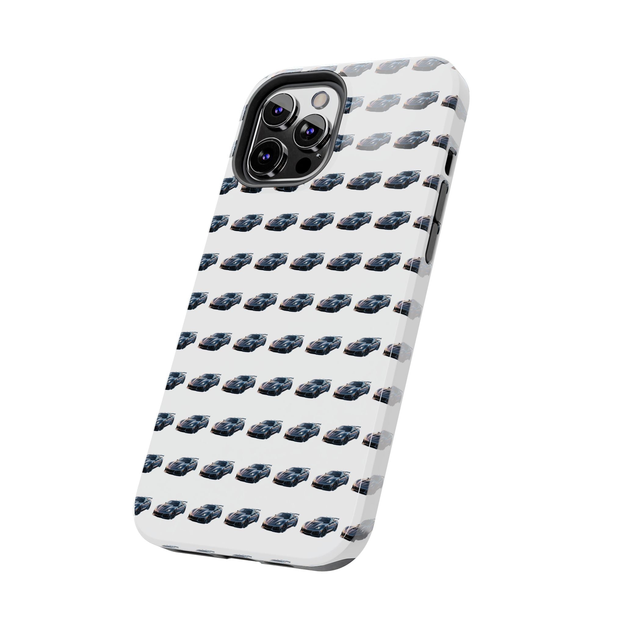 Tough Phone Case — Repeating Sports Car Pattern (Protective Automotive Design)