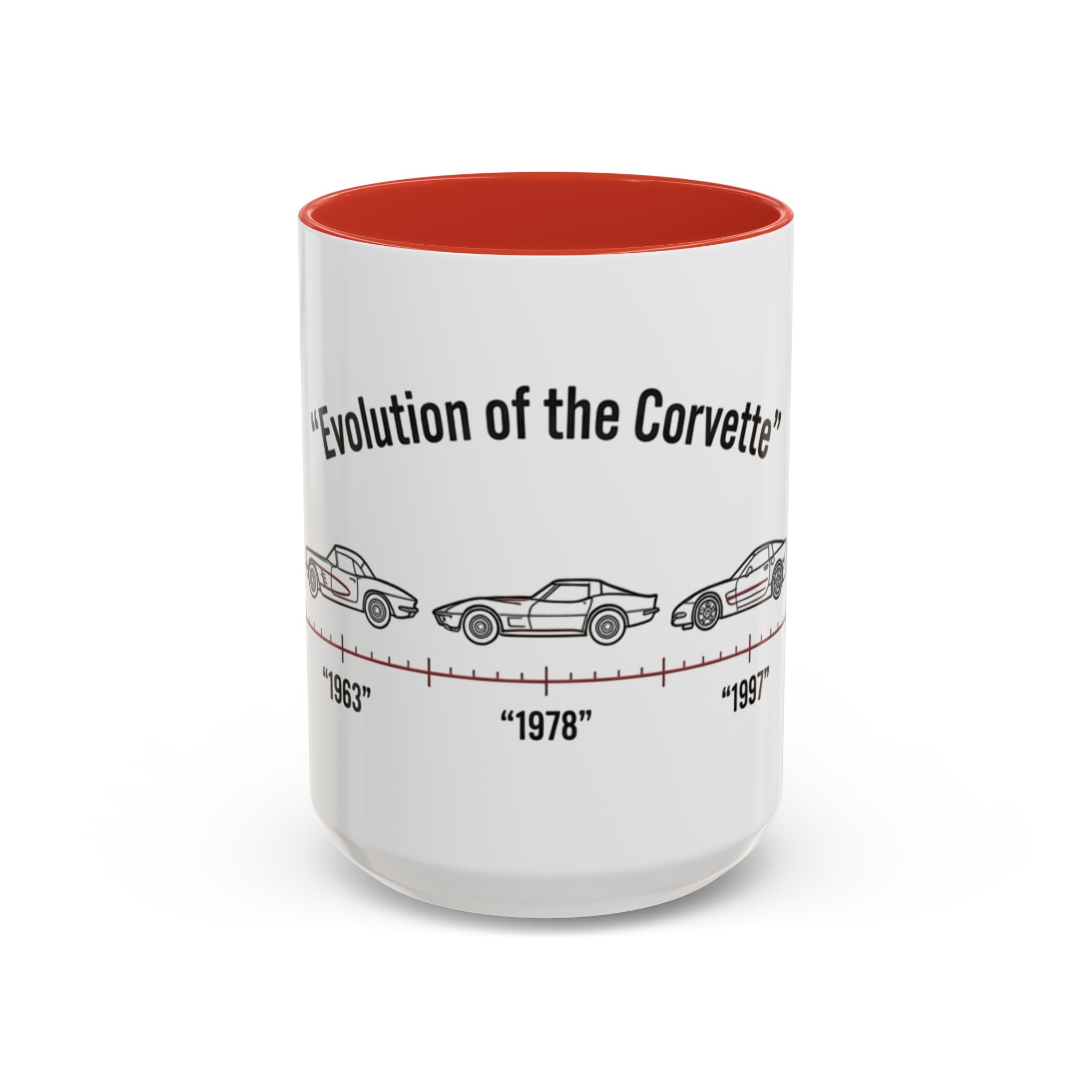 Corvette Evolution Coffee Mug – Timeline of Corvette Models (11/15oz)