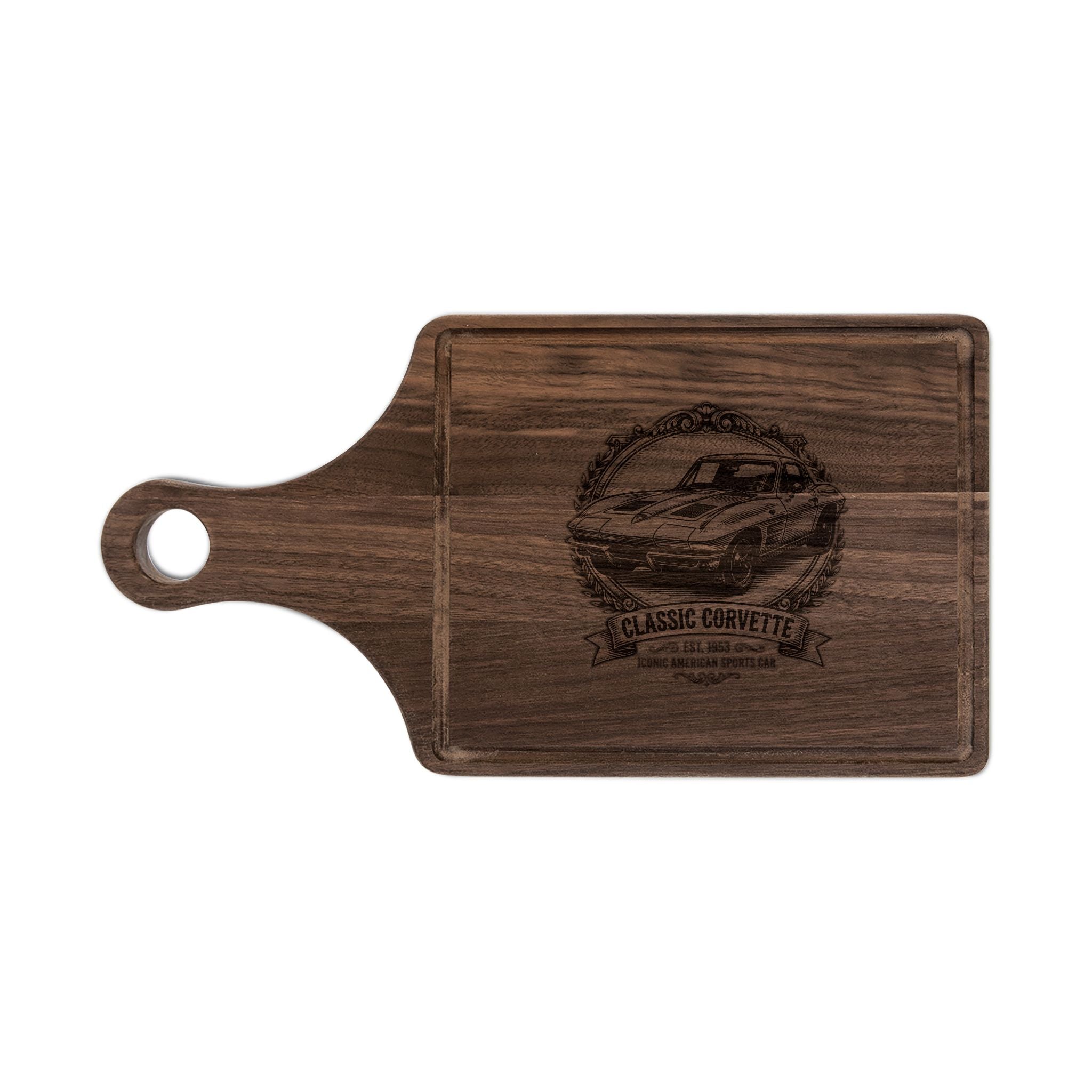 Classic Corvette Engraved Wooden Cutting Board