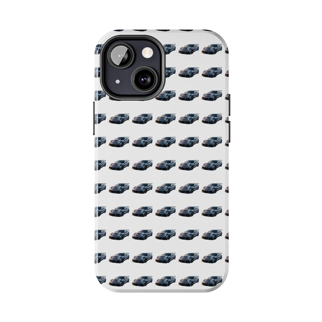 Tough Phone Case — Repeating Sports Car Pattern (Protective Automotive Design)