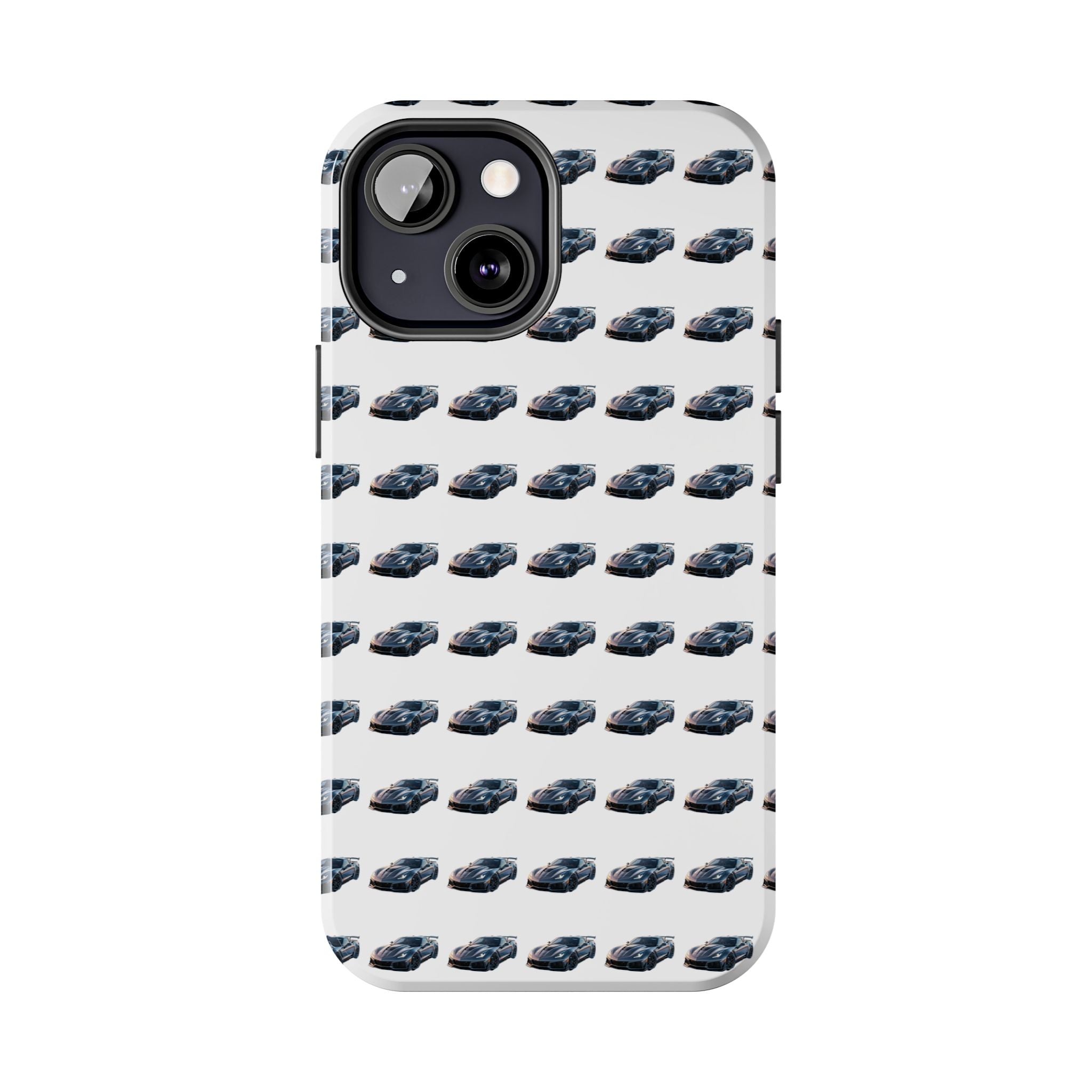 Tough Phone Case — Repeating Sports Car Pattern (Protective Automotive Design)