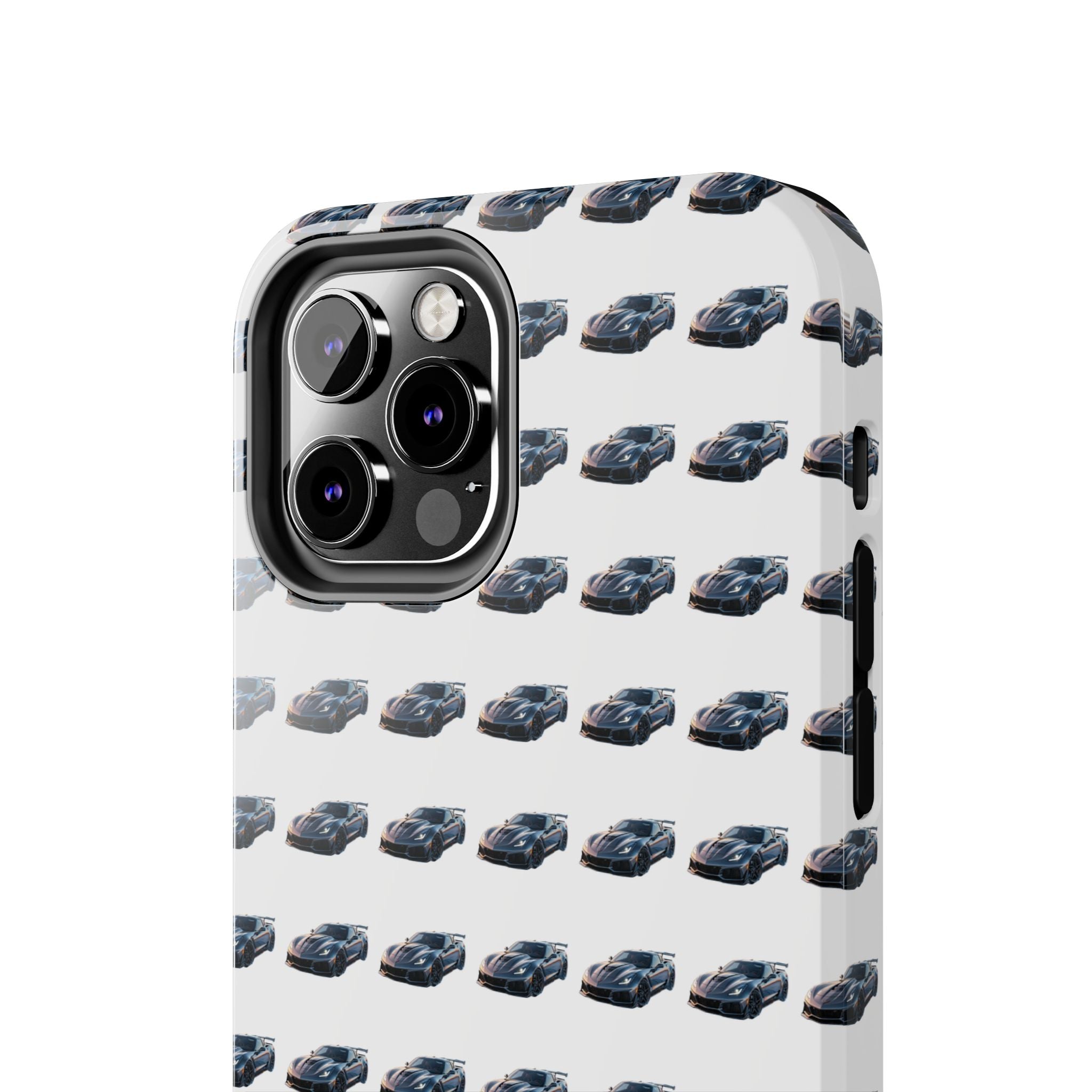 Tough Phone Case — Repeating Sports Car Pattern (Protective Automotive Design)