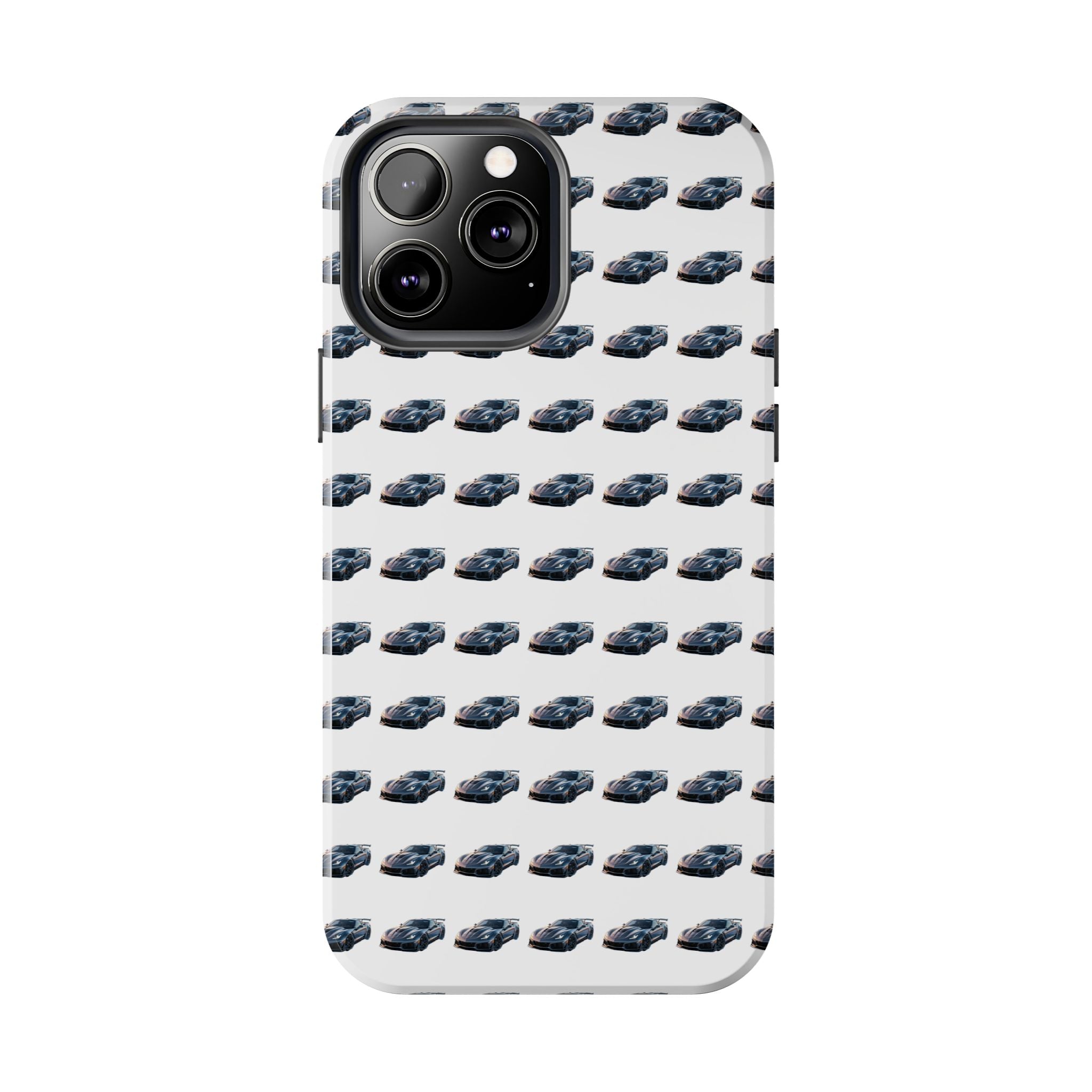 Tough Phone Case — Repeating Sports Car Pattern (Protective Automotive Design)